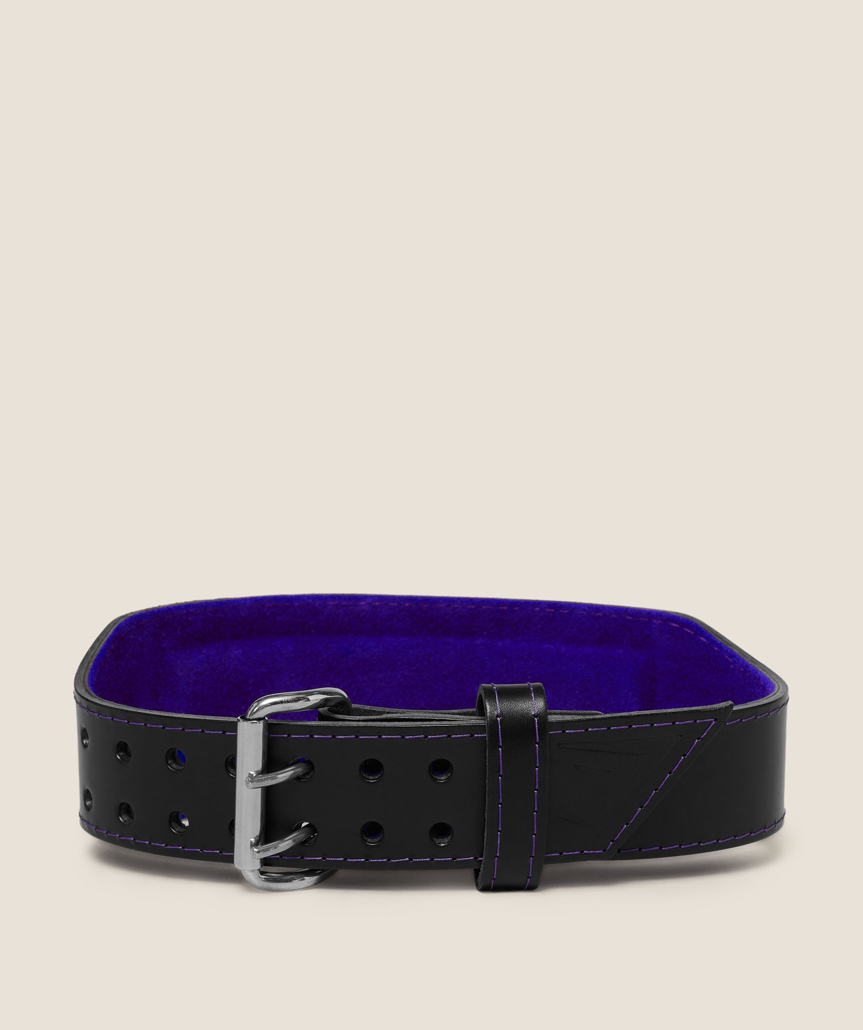 Tapered Double Prong Lifting Belt - Black/Amethist — imagem 1