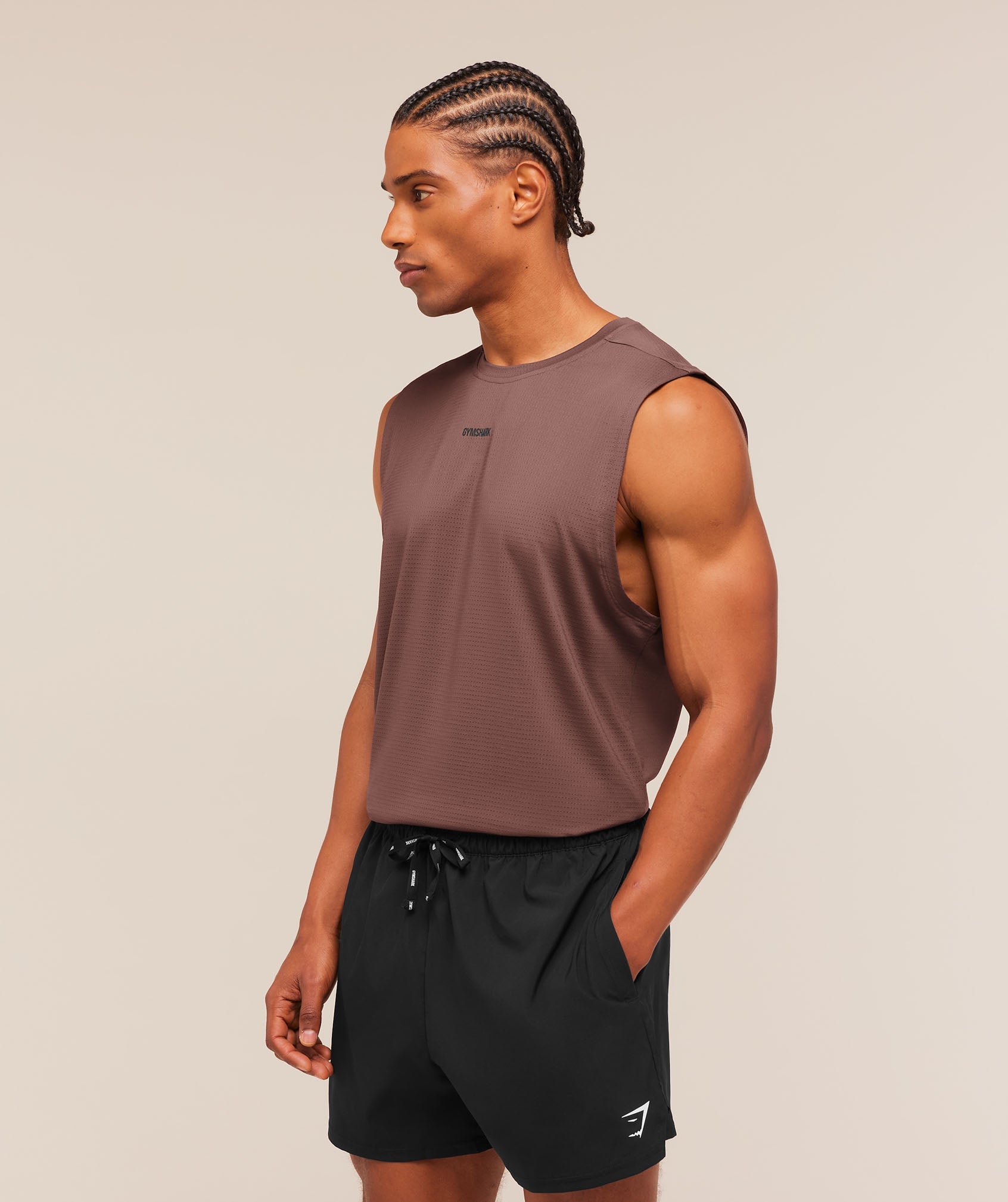 Train Cut Off Tank - Espresso Brown — imagem 3