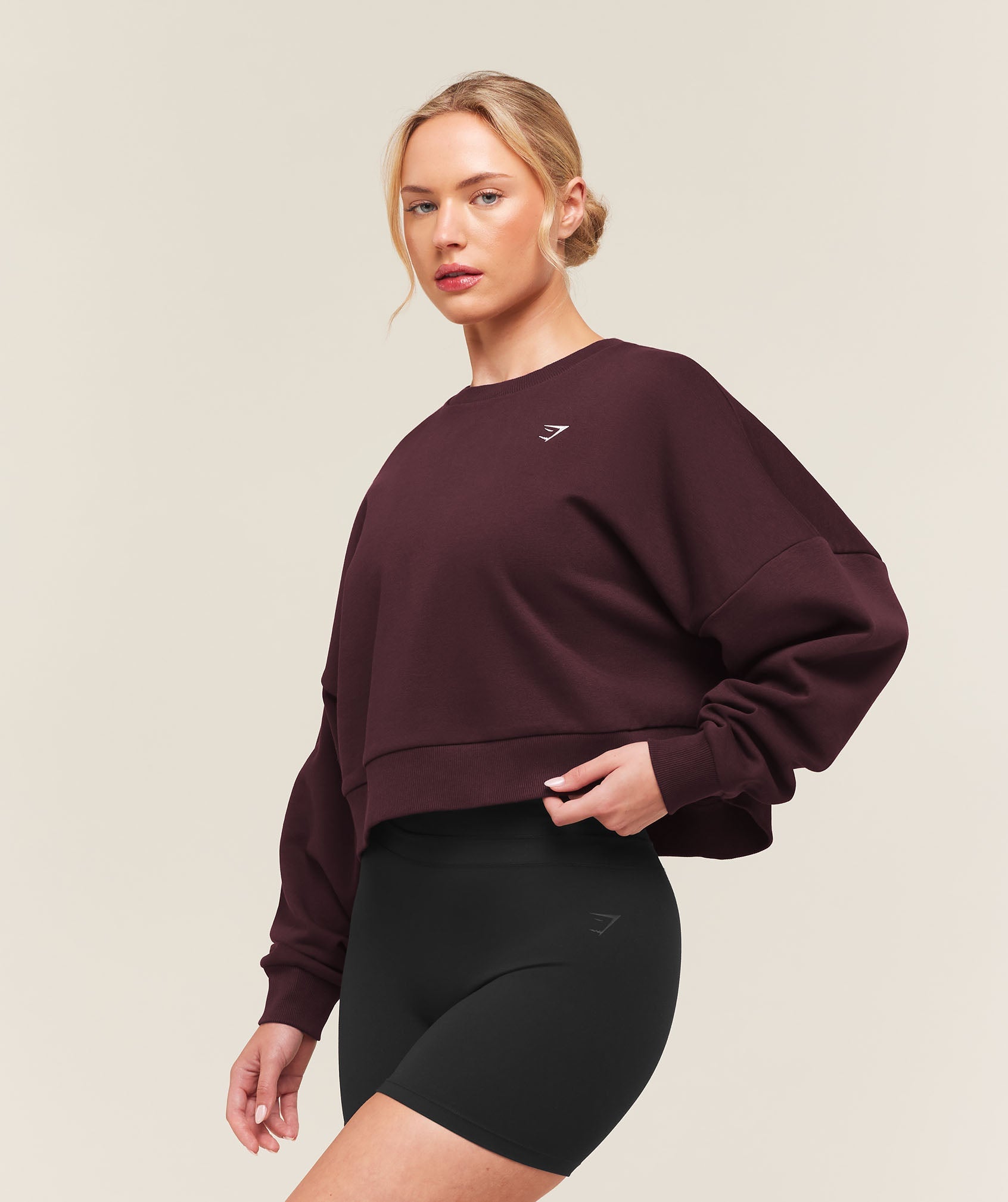 Training Oversized Boxy Sweatshirt - Cherry Purple — imagem 3