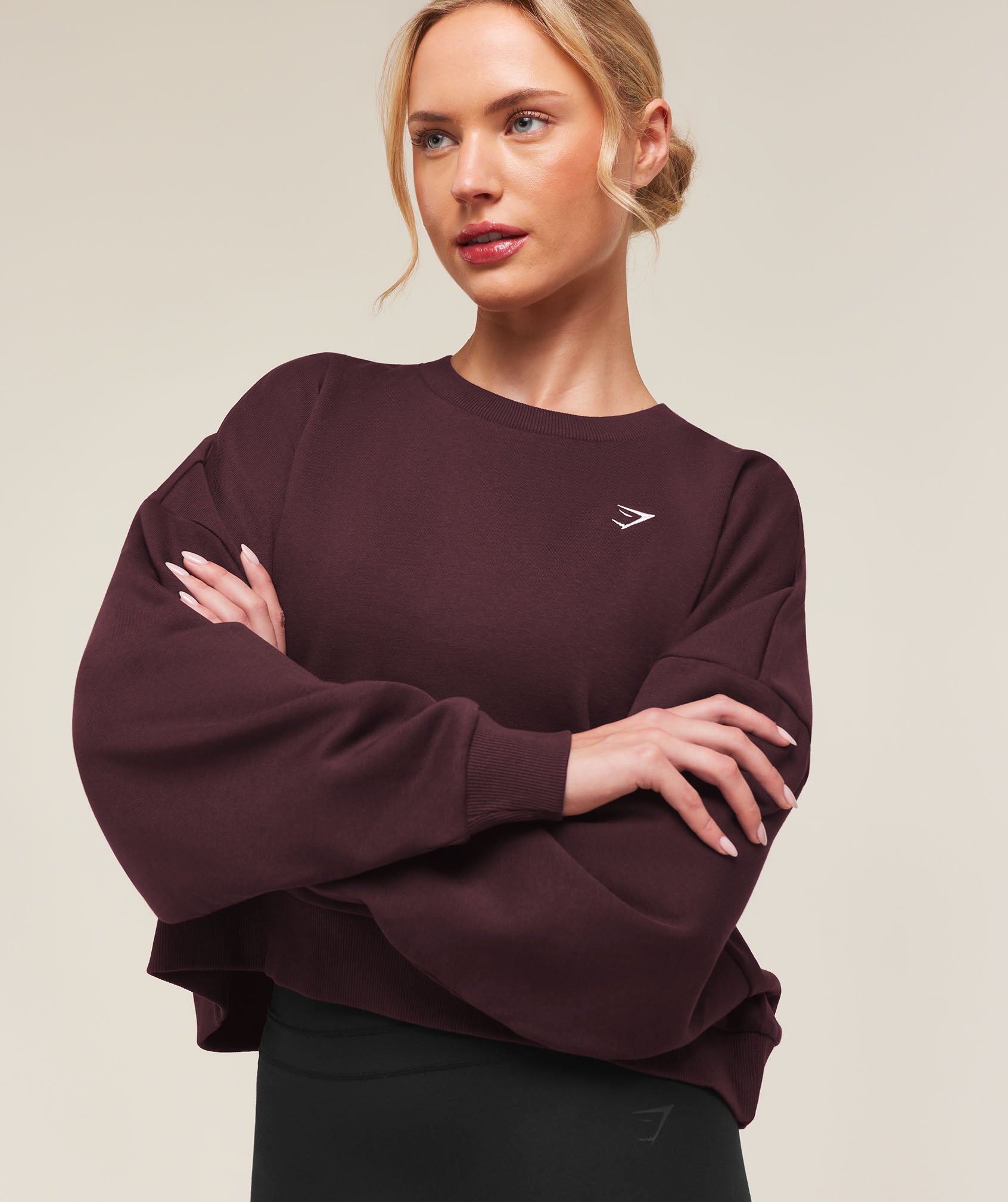 Training Oversized Boxy Sweatshirt - Cherry Purple — imagem 4