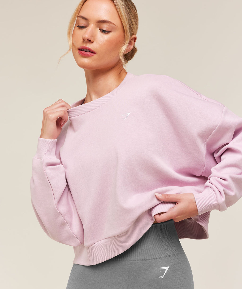 Training Oversized Boxy Sweatshirt - Haze Pink — imagem 5