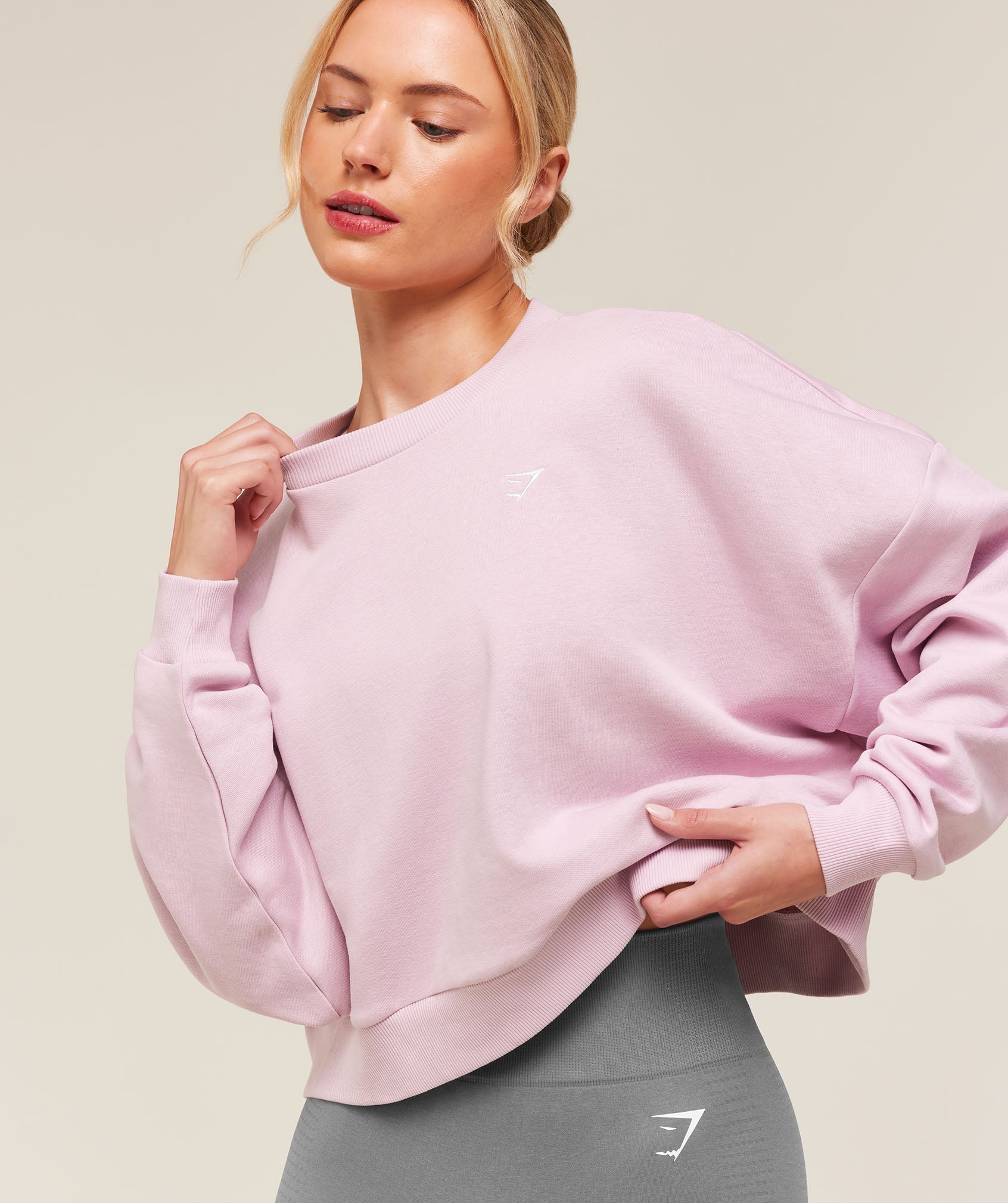 Training Oversized Boxy Sweatshirt - Haze Pink — imagem 5