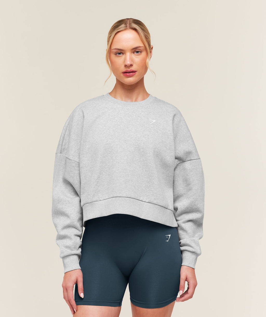 Training Oversized Boxy Sweatshirt - Light Grey Core Marl — imagem 1