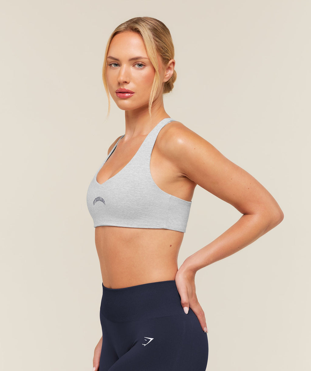 Training Campus Cotton Sports Bra - Light Grey Core Marl — imagem 3