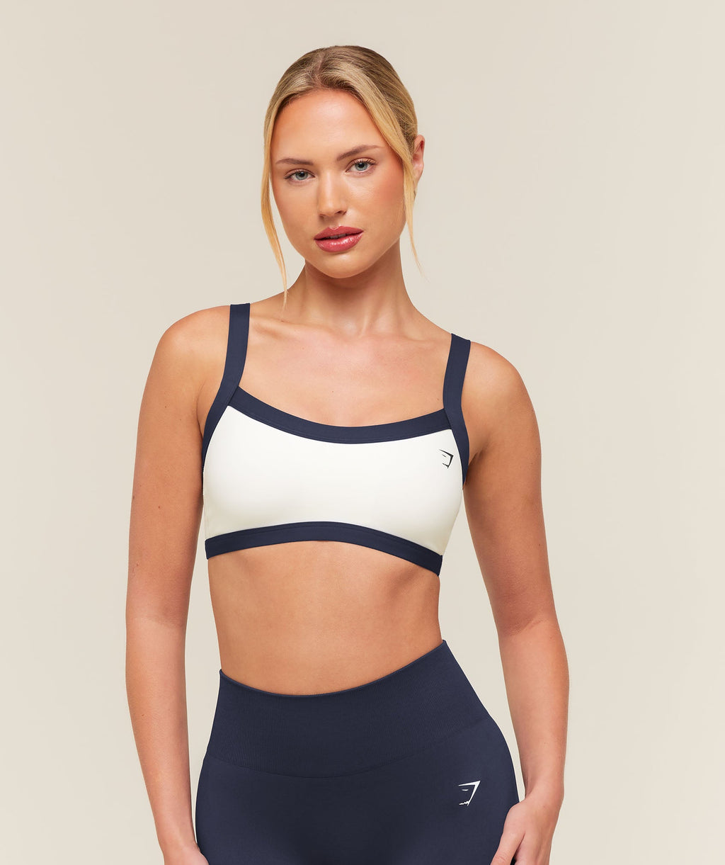 Training Campus Sports Bra - Soft White/Heavy Blue — imagem 1