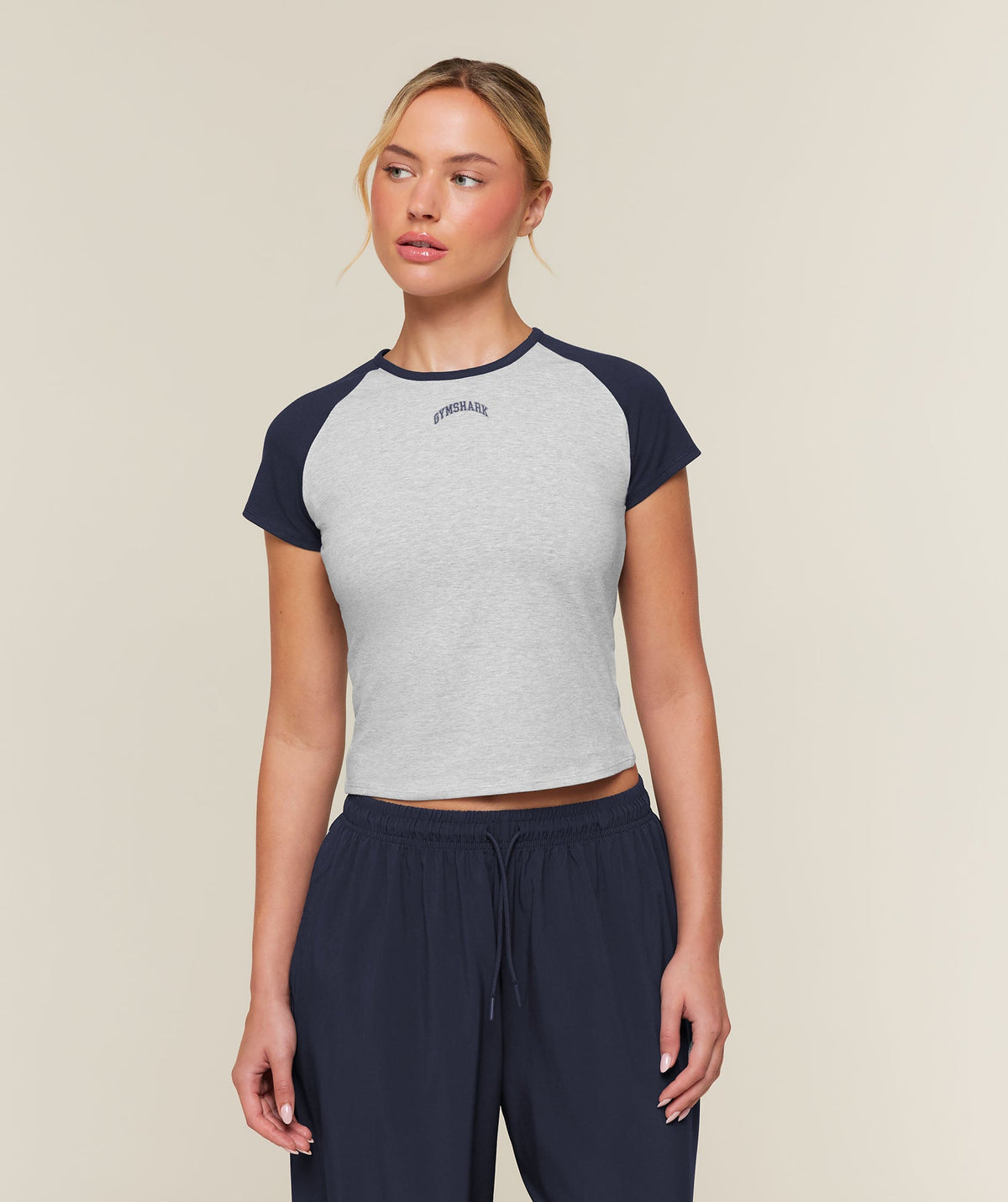 Training Campus T-Shirt - Light Grey Core Marl/Heavy Blue — imagem 1