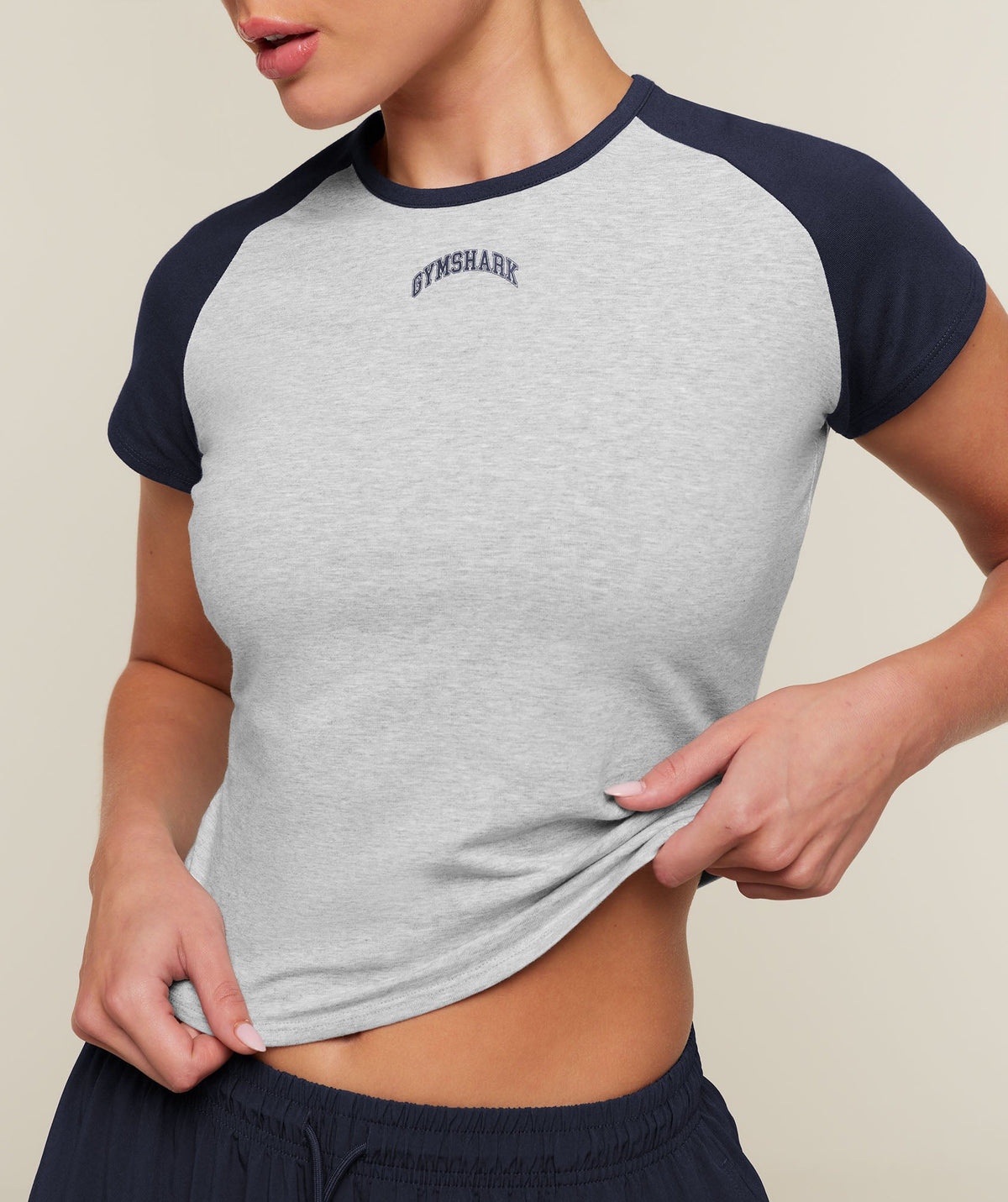 Training Campus T-Shirt - Light Grey Core Marl/Heavy Blue — imagem 4
