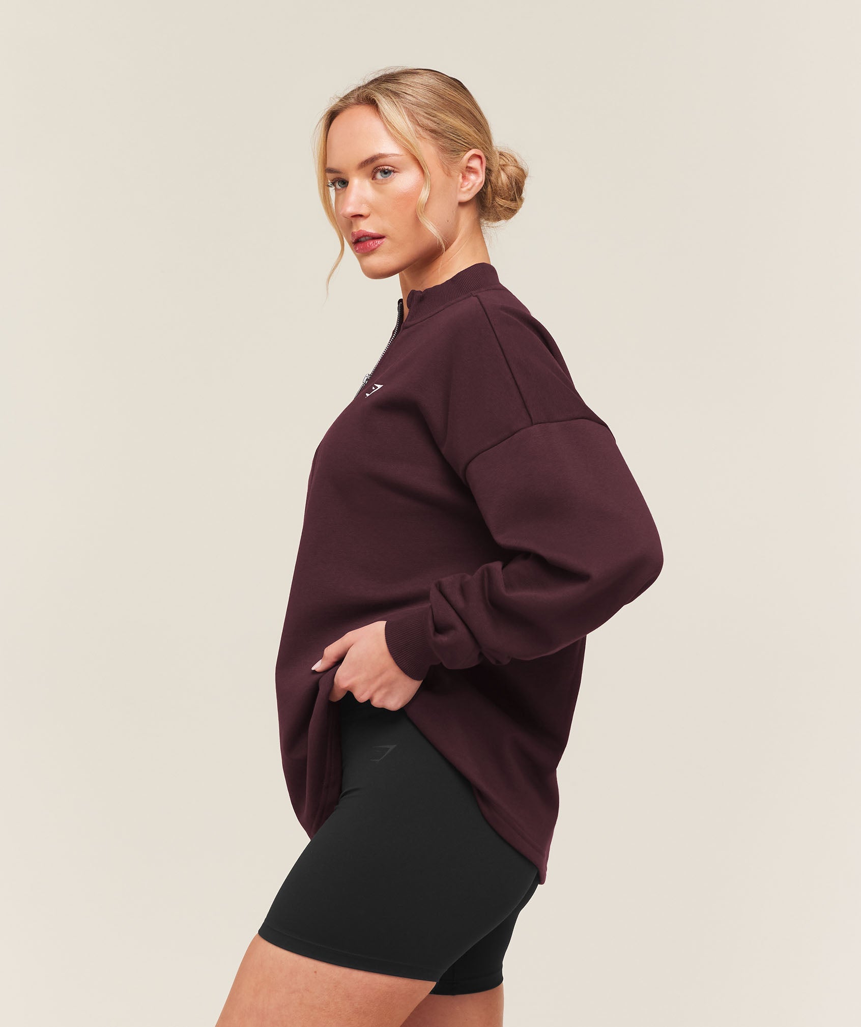 Training Oversized 1/4 Zip - Cherry Purple — imagem 3