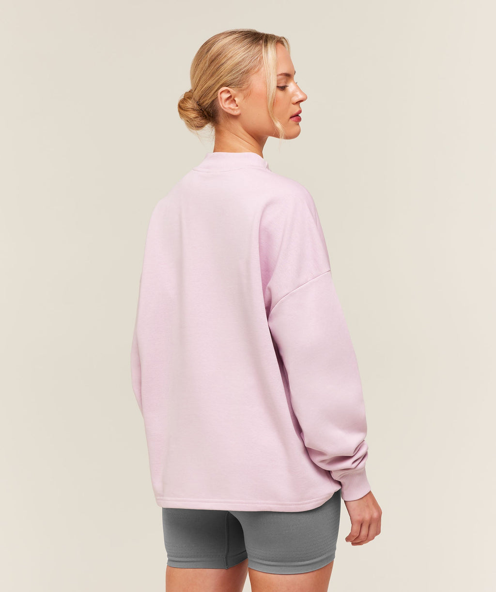 Training Oversized 1/4 Zip - Haze Pink — imagem 2