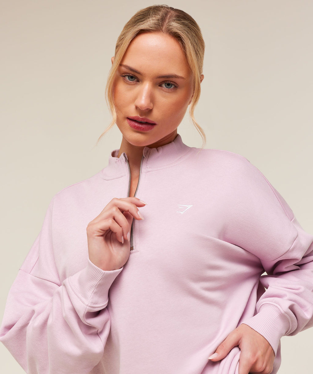 Training Oversized 1/4 Zip - Haze Pink — imagem 5