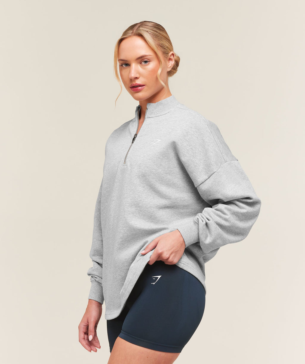 Training Oversized 1/4 Zip - Light Grey Core Marl — imagem 3