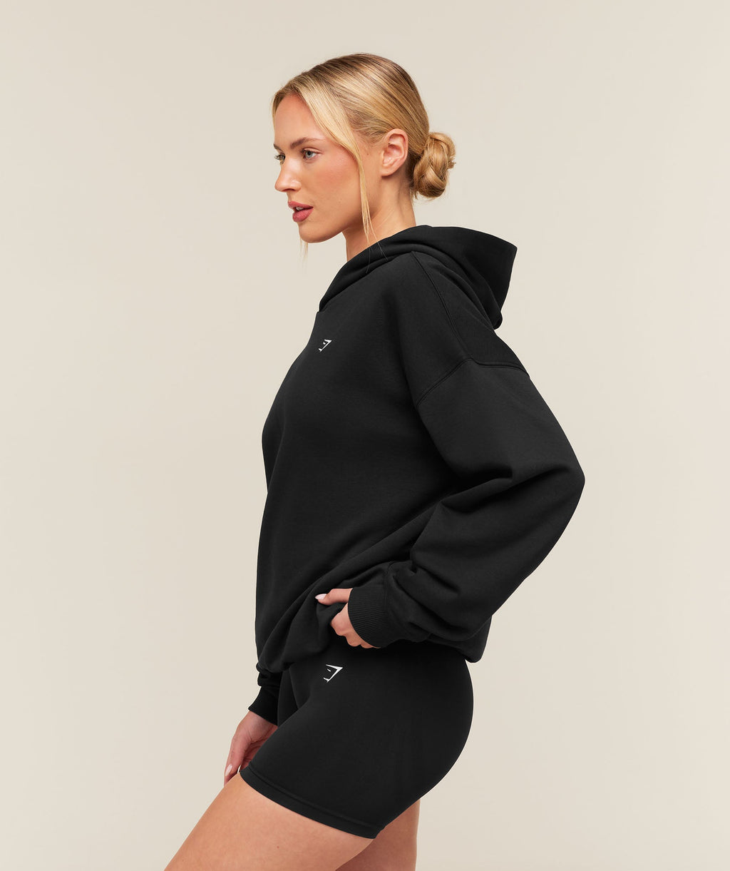 Training Oversized Fleece Hoodie - Black — imagem 2