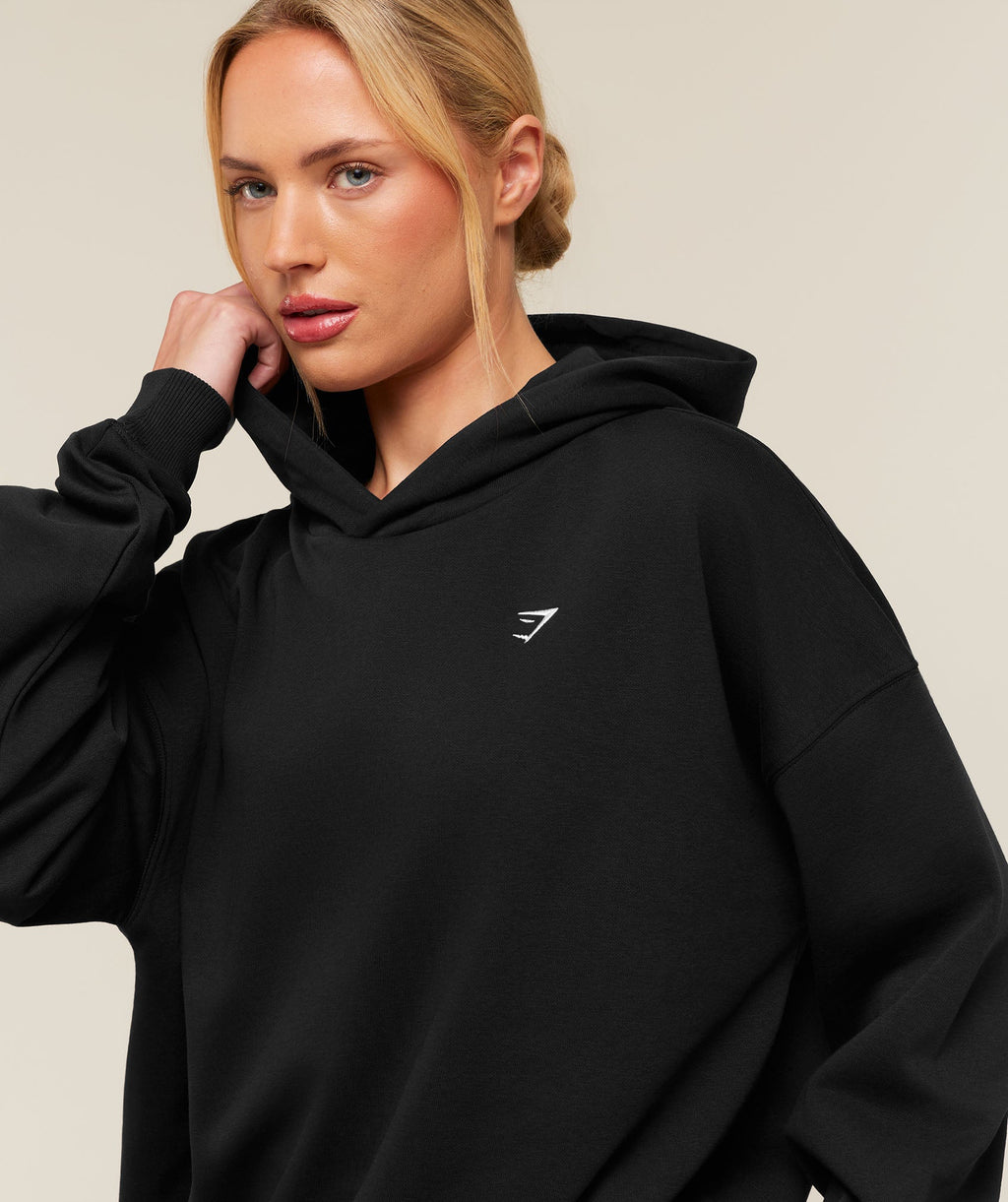 Training Oversized Fleece Hoodie - Black — imagem 4