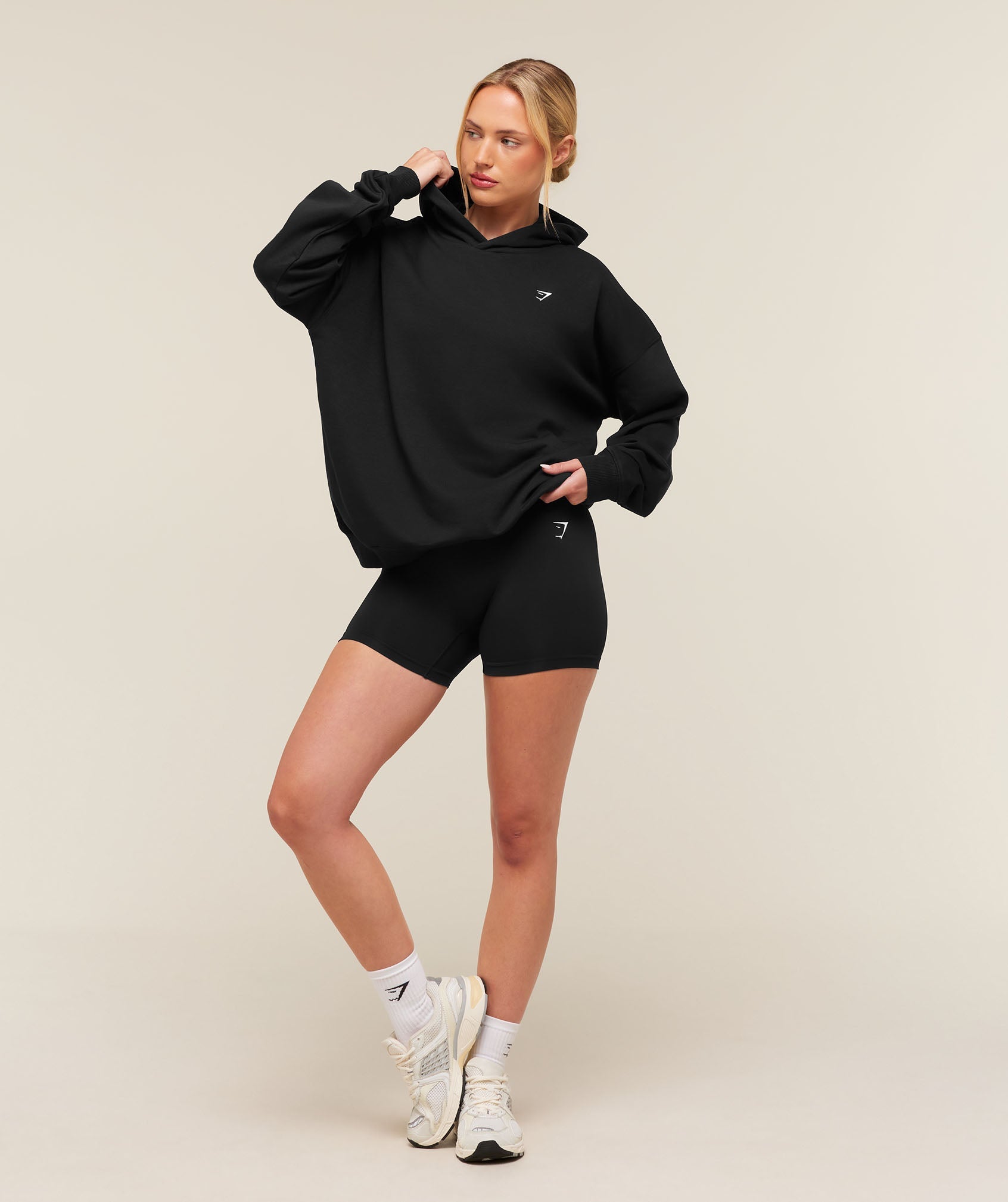 Training Oversized Fleece Hoodie - Black — imagem 5