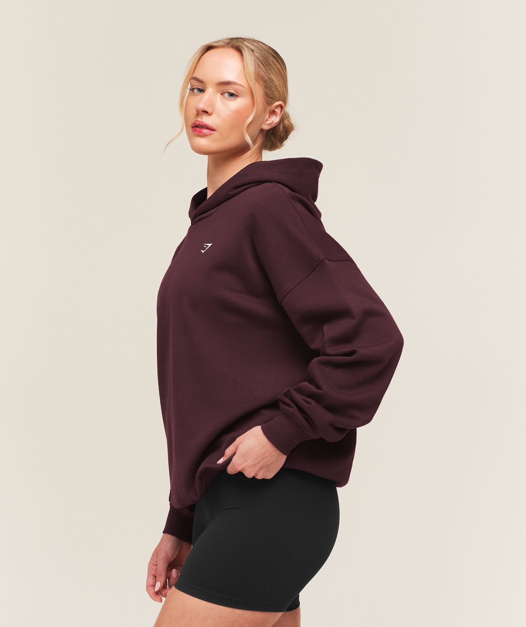 Training Oversized Fleece Hoodie - Cherry Purple — imagem 3