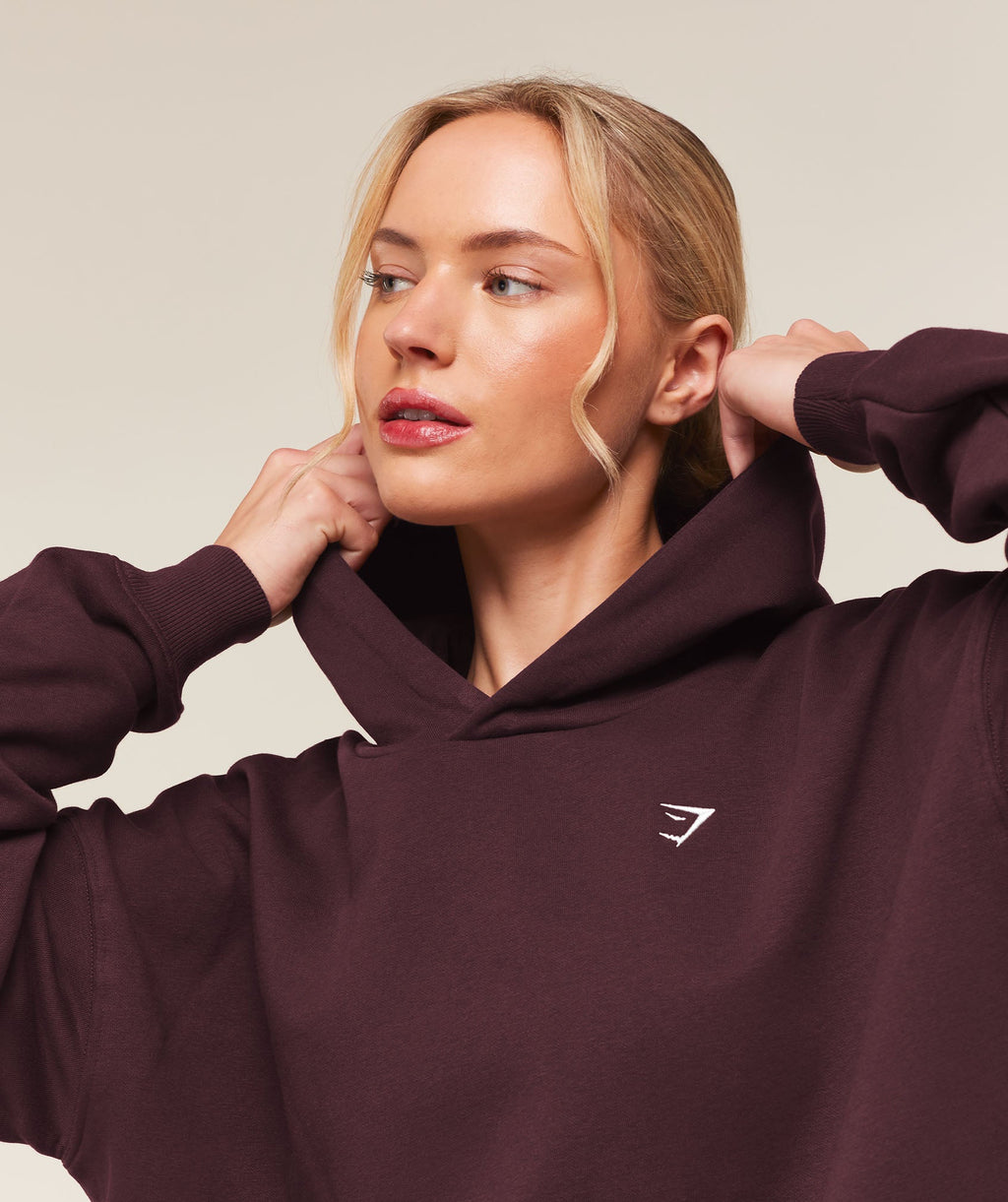 Training Oversized Fleece Hoodie - Cherry Purple — imagem 4