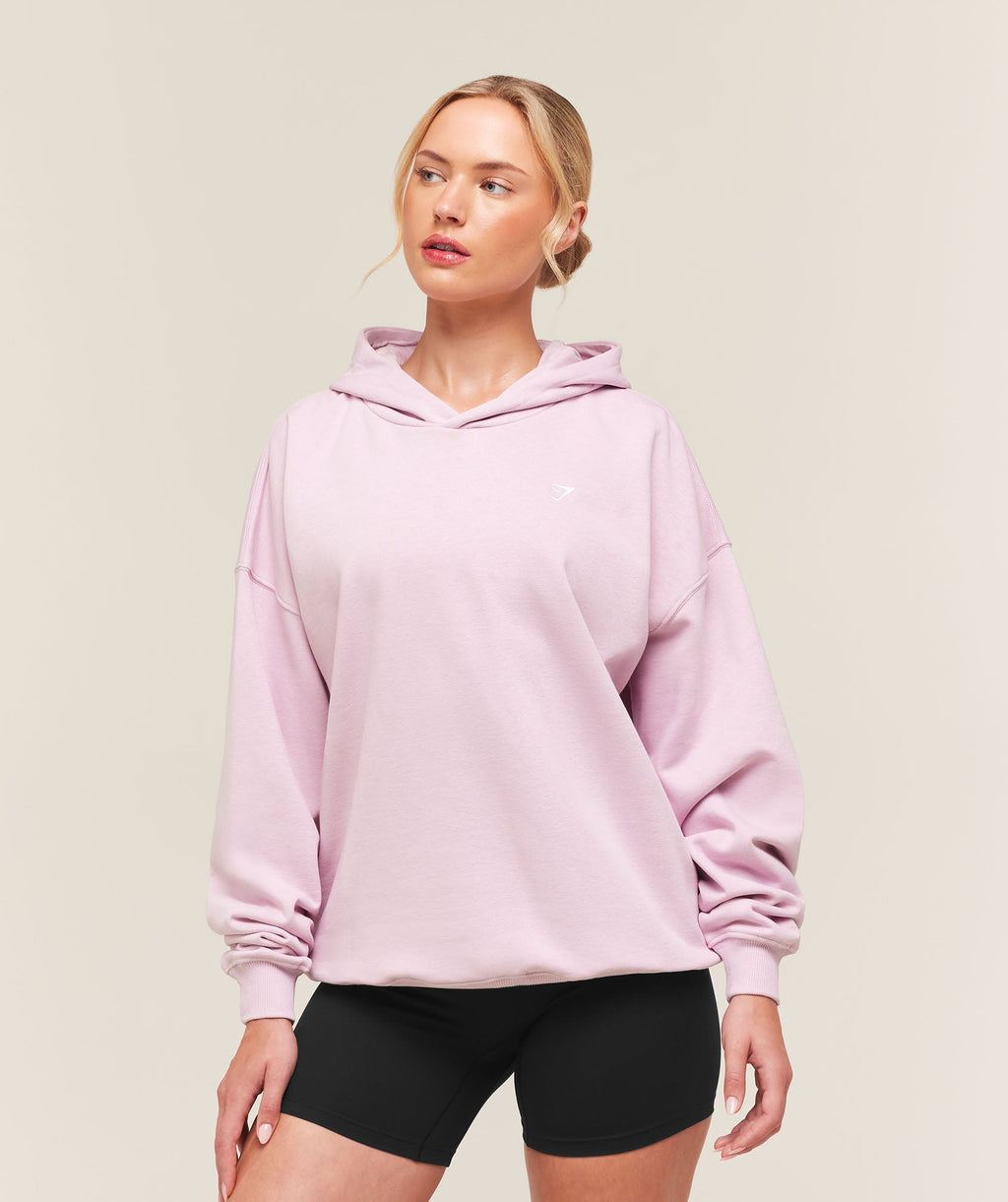 Training Oversized Fleece Hoodie - Haze Pink — imagem 1