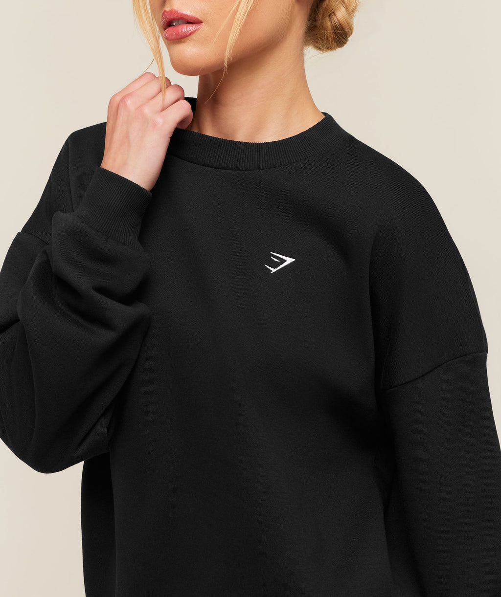 Training Oversized Fleece Sweatshirt - Black — imagem 4