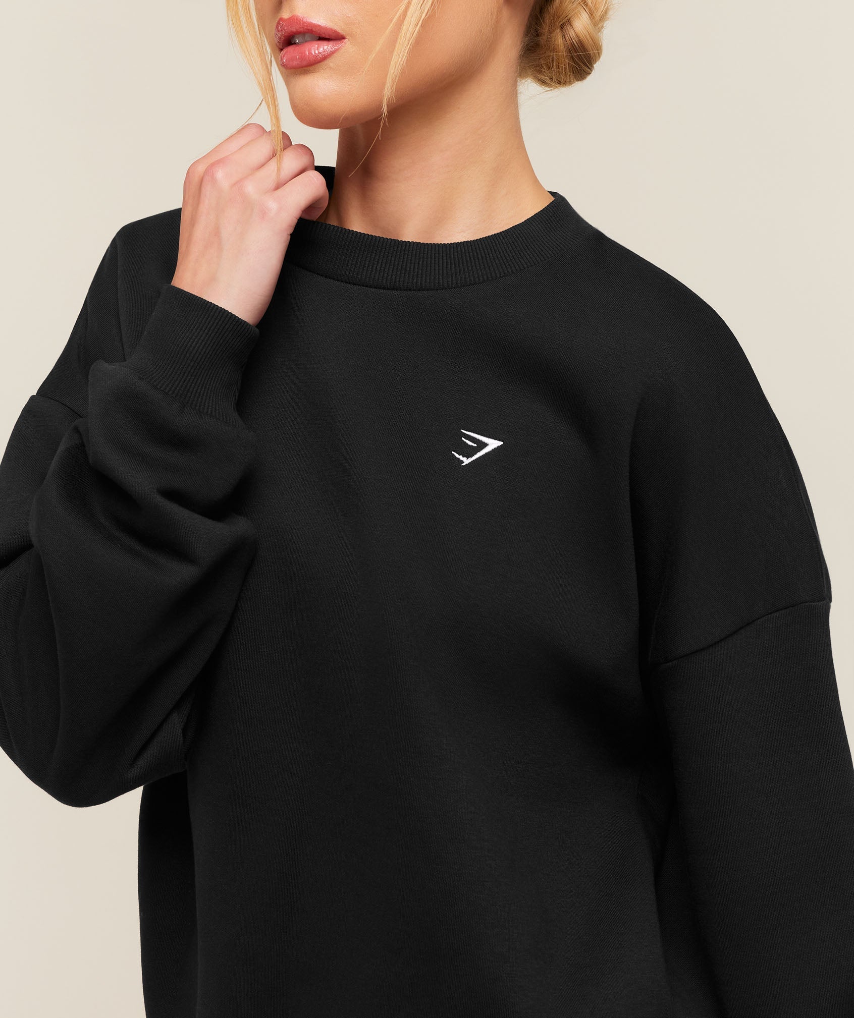 Training Oversized Fleece Sweatshirt - Black — imagem 4