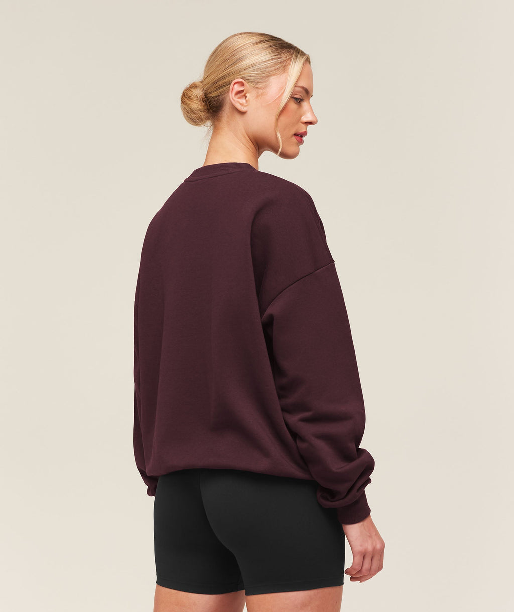 Training Oversized Fleece Sweatshirt - Cherry Purple — imagem 2