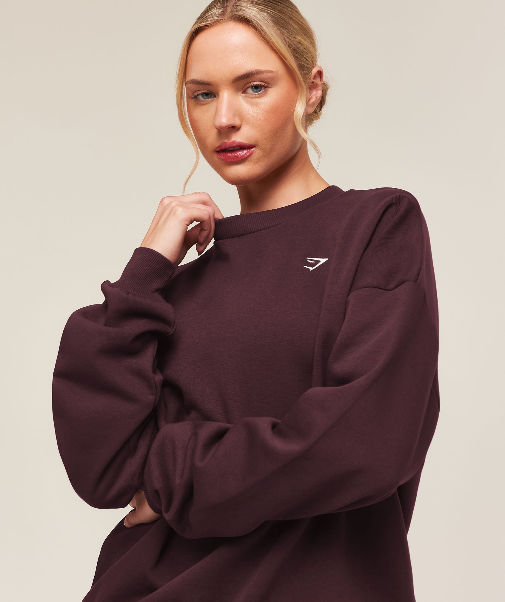 Training Oversized Fleece Sweatshirt - Cherry Purple — imagem 4