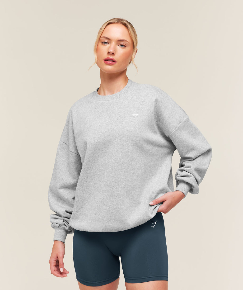 Training Oversized Fleece Sweatshirt - Light Grey Core Marl — imagem 1