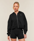 Training Oversized Boxy Zip Through Hoodie - Black — imagem 1