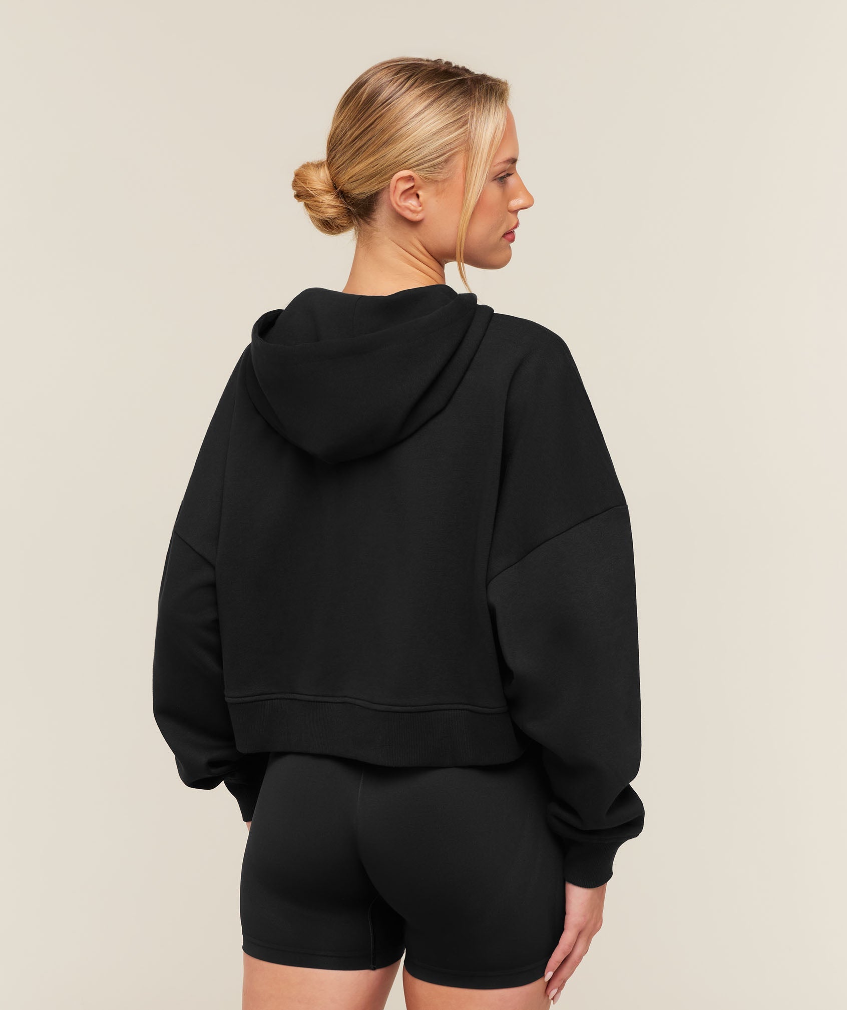 Training Oversized Boxy Zip Through Hoodie - Black — imagem 2