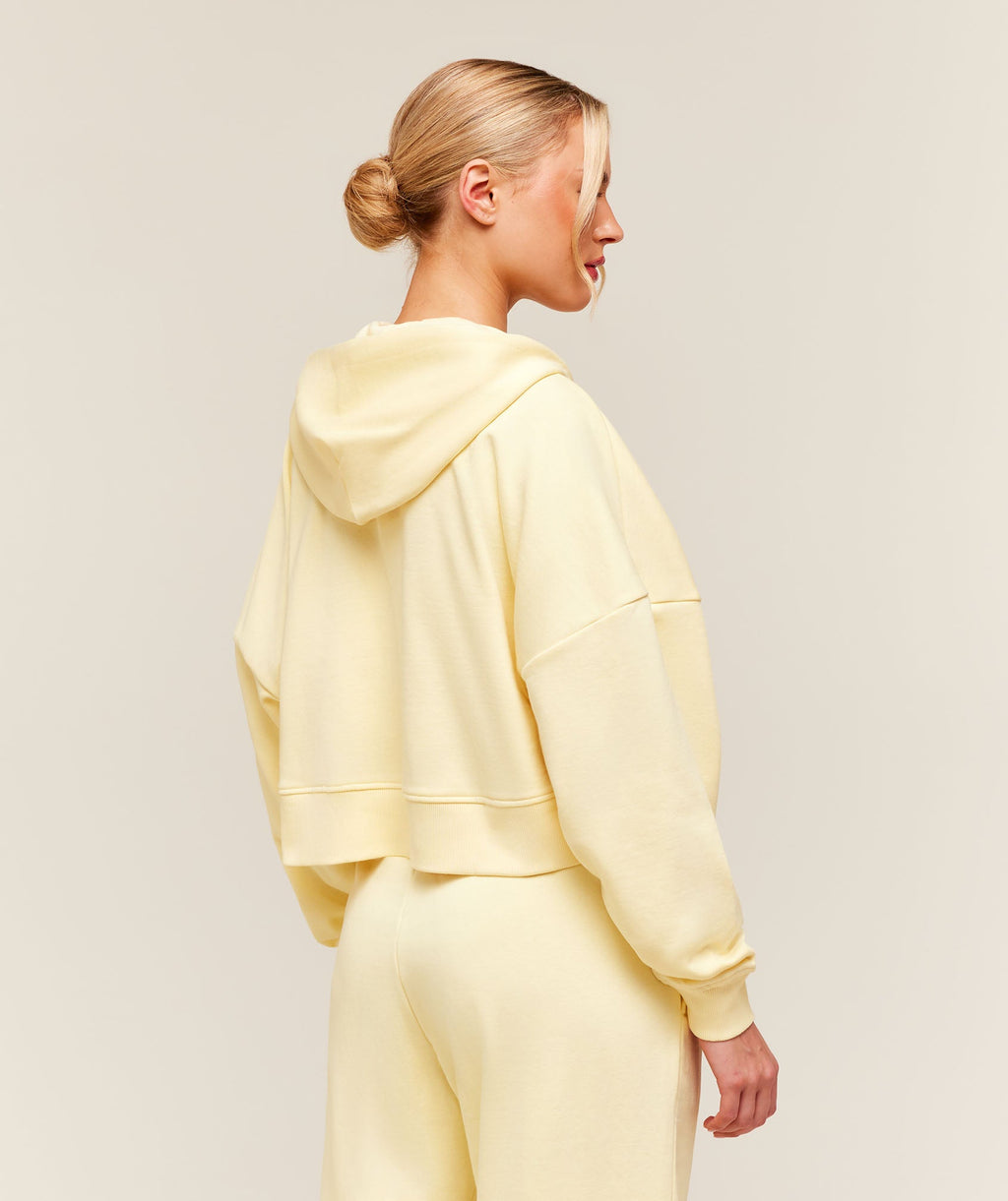 Training Oversized Boxy Zip Through Hoodie - Butter Yellow — imagem 2