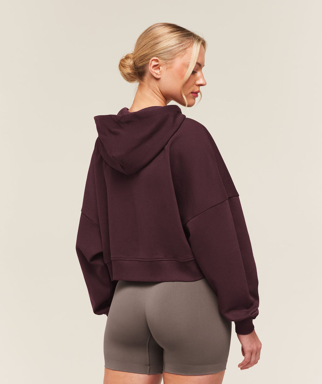 Training Oversized Boxy Zip Through Hoodie - Cherry Purple — imagem 2