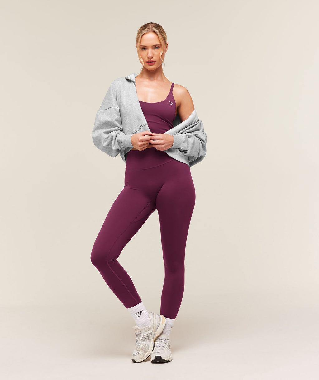 Training Oversized Boxy Zip Through Hoodie - Light Grey Core Marl — imagem 4