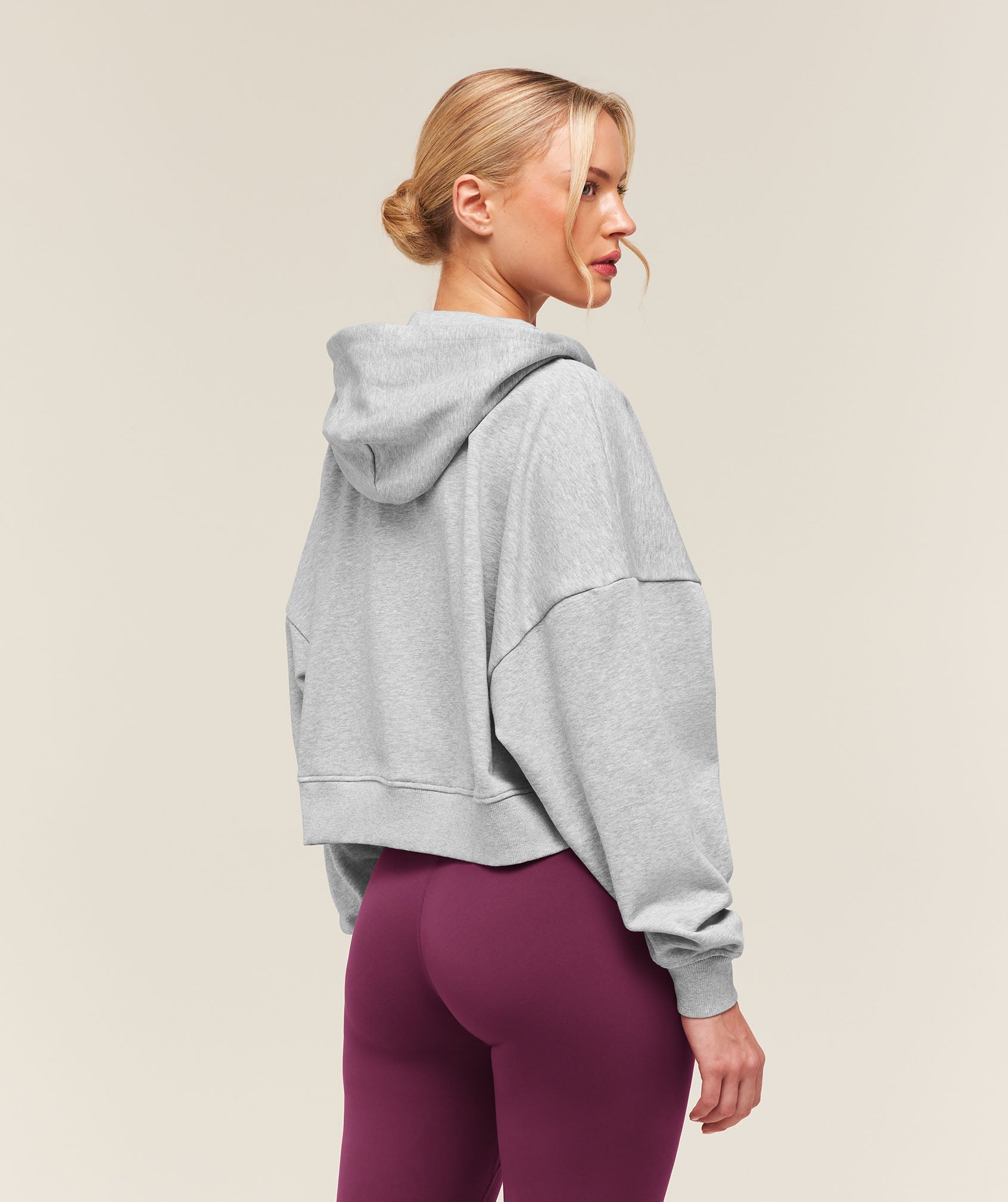 Training Oversized Boxy Zip Through Hoodie - Light Grey Core Marl — imagem 2