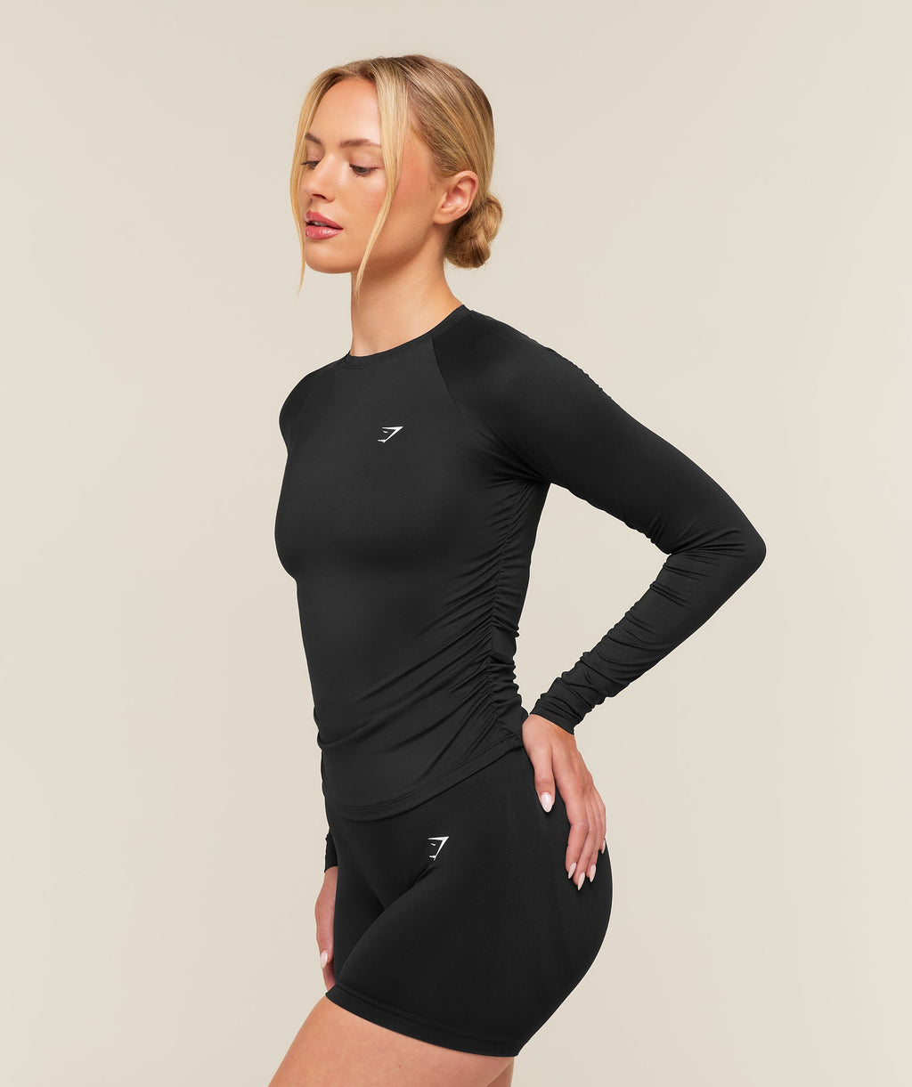 Flutter Long Sleeve Top - Black — imagem 4
