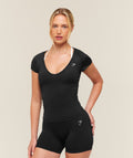 Flutter Cap Sleeve T-Shirt - Black — imagem 1
