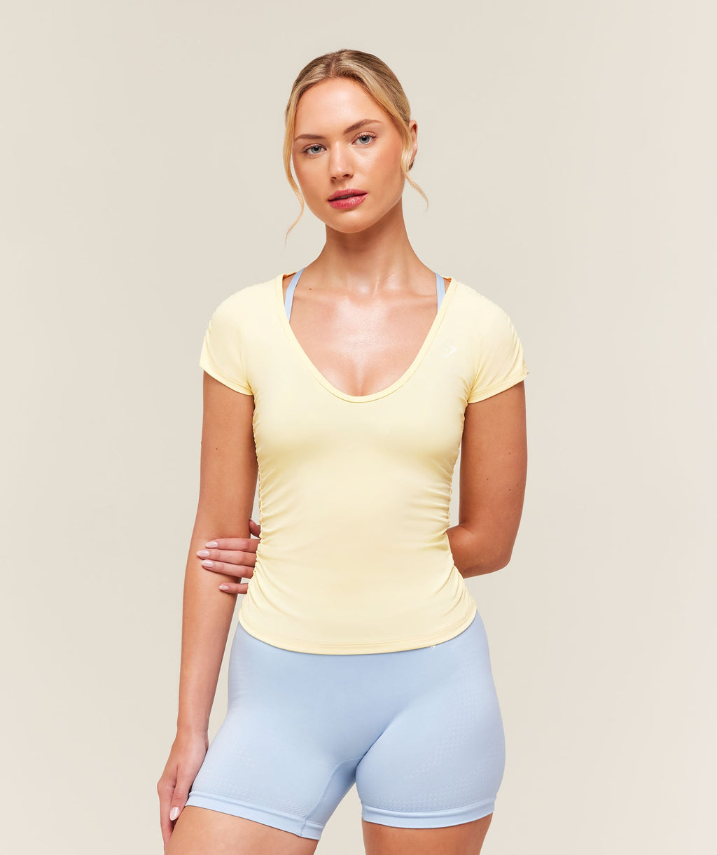 Flutter Cap Sleeve T-Shirt - Butter Yellow — imagem 5