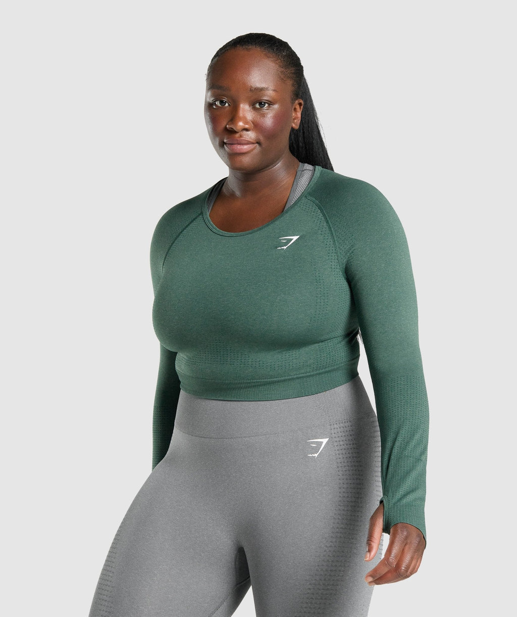 Vital Crop Top - Dark Green Marl — imagem 1