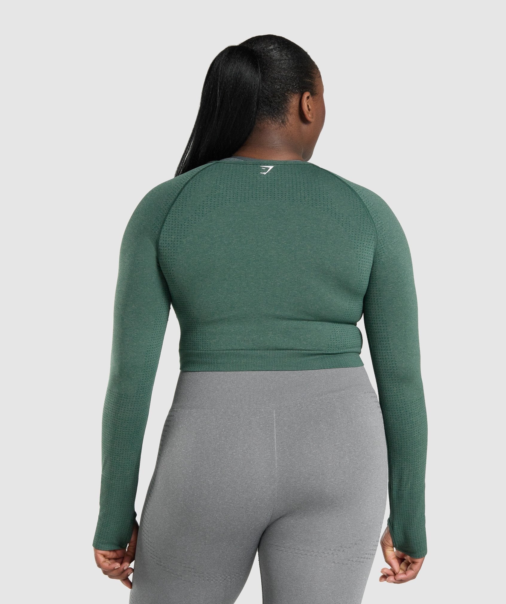 Vital Crop Top - Dark Green Marl — imagem 2