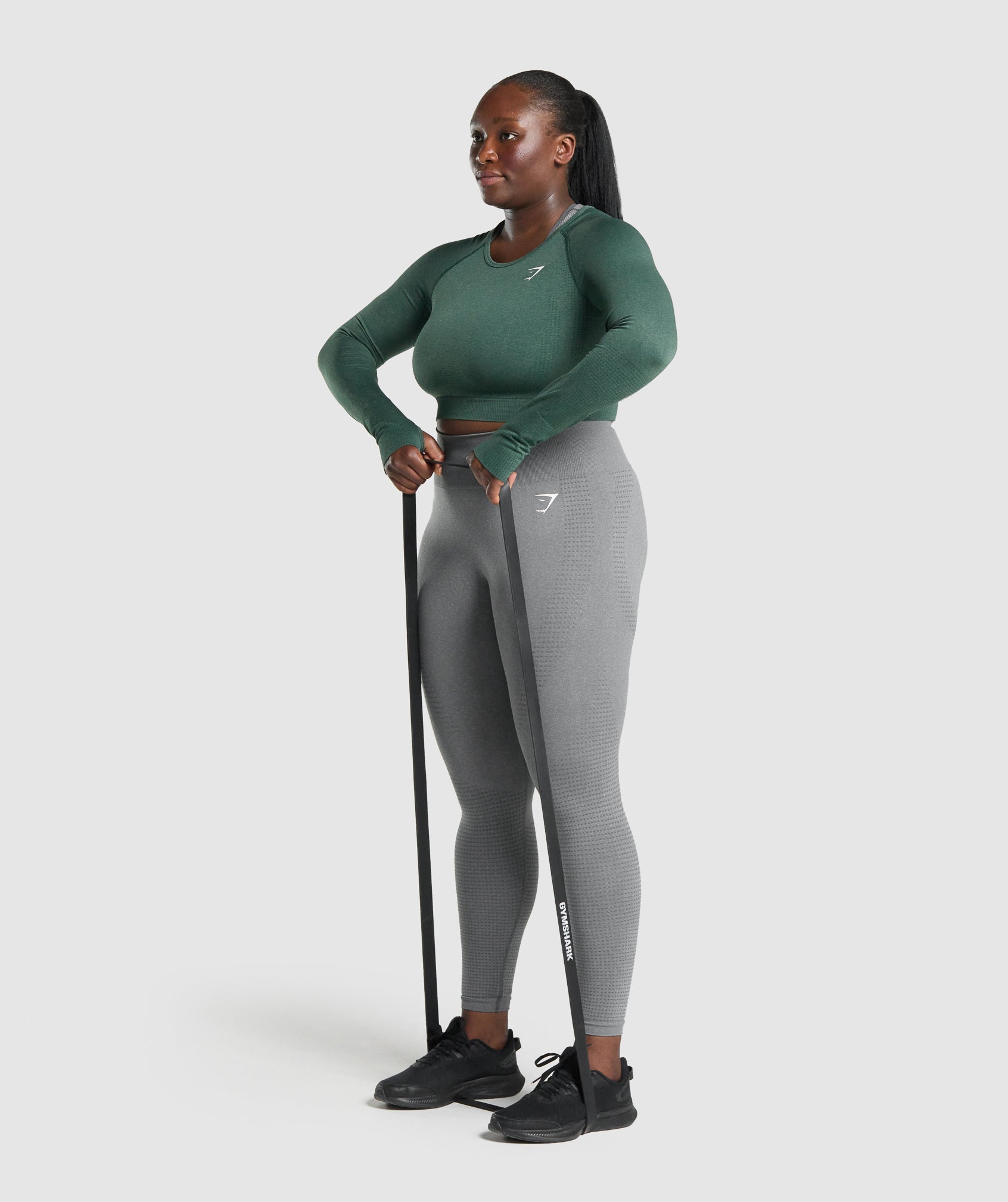 Vital Crop Top - Dark Green Marl — imagem 4