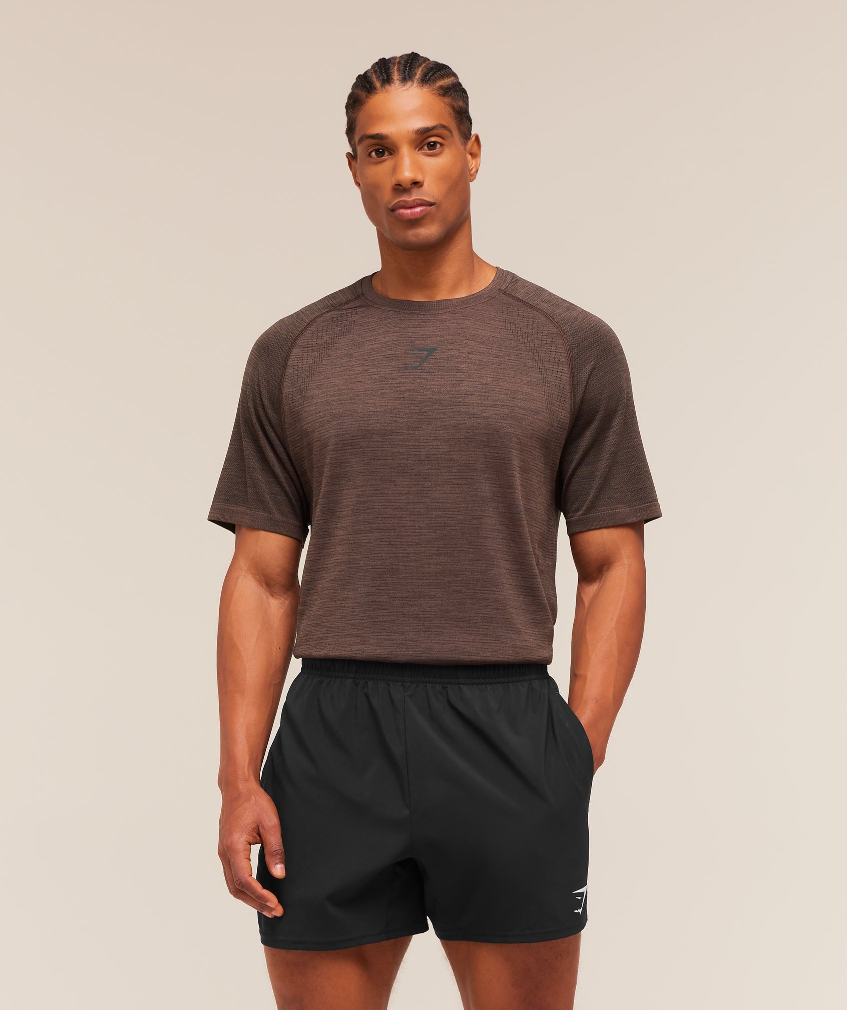 Versatile Seamless T-Shirt - Espresso Brown/Black — imagem 1