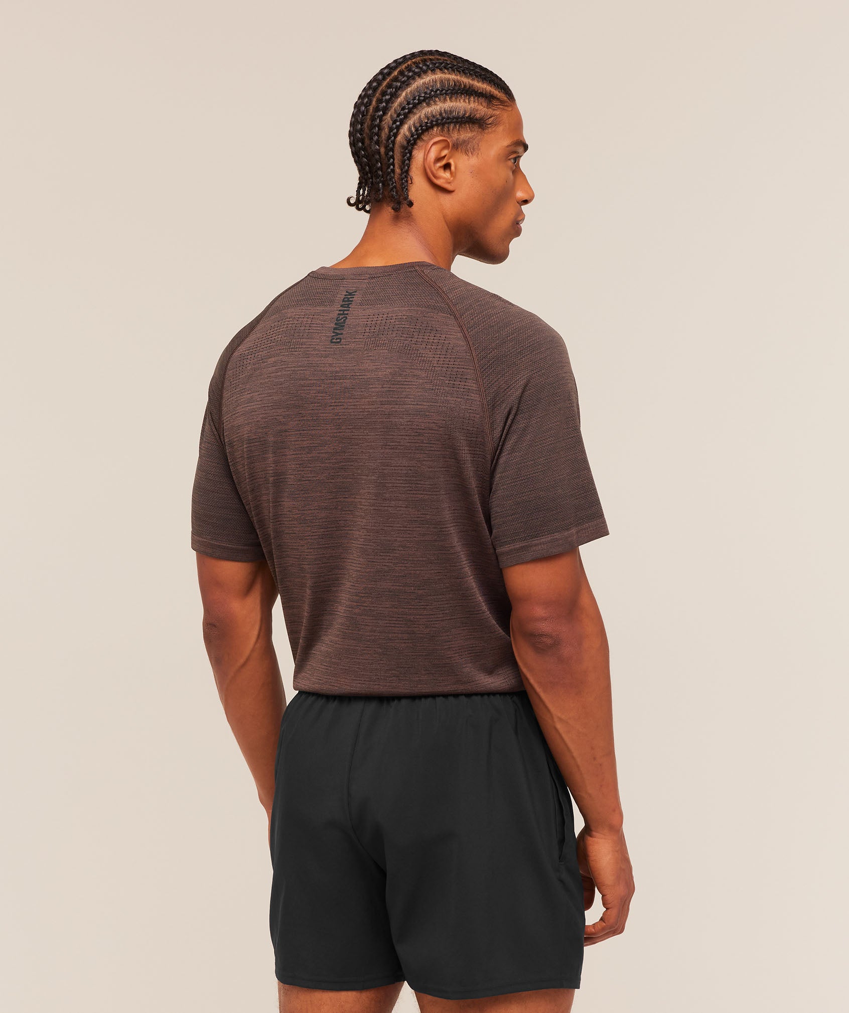 Versatile Seamless T-Shirt - Espresso Brown/Black — imagem 2