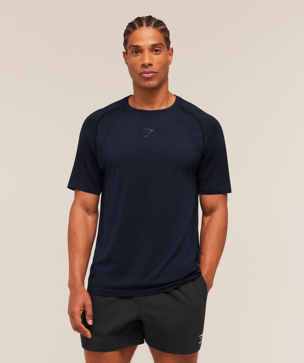 Versatile Seamless T-Shirt - Heavy Blue/Black — imagem 7