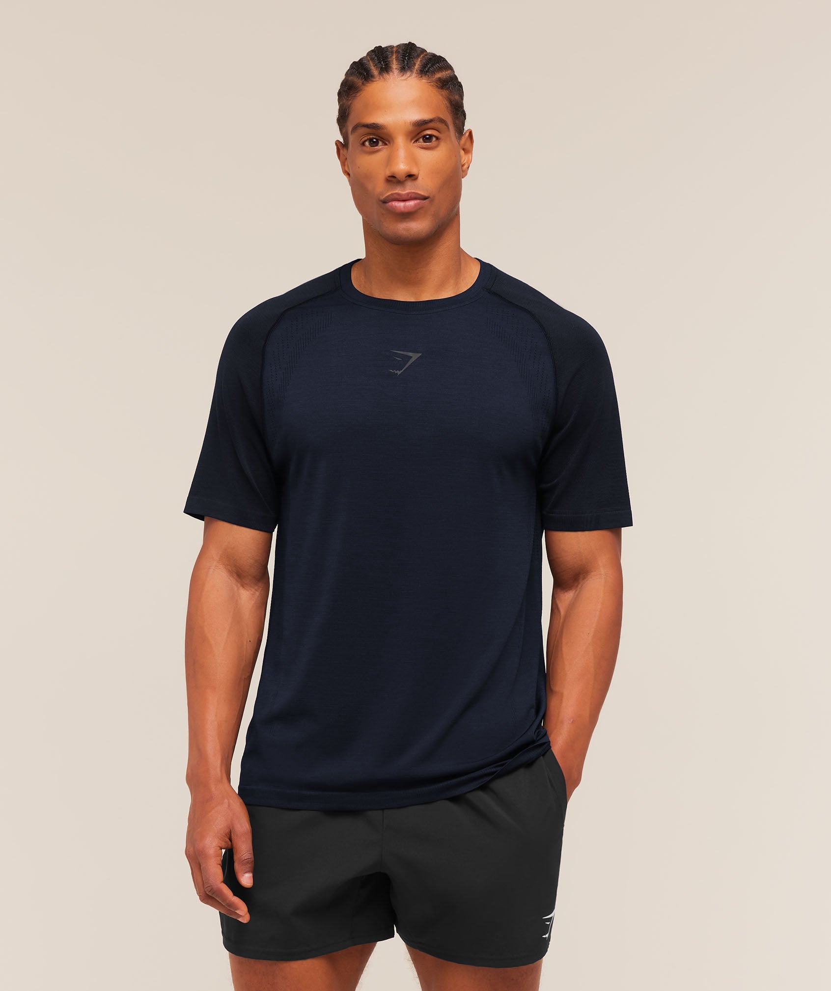 Versatile Seamless T-Shirt - Heavy Blue/Black — imagem 7