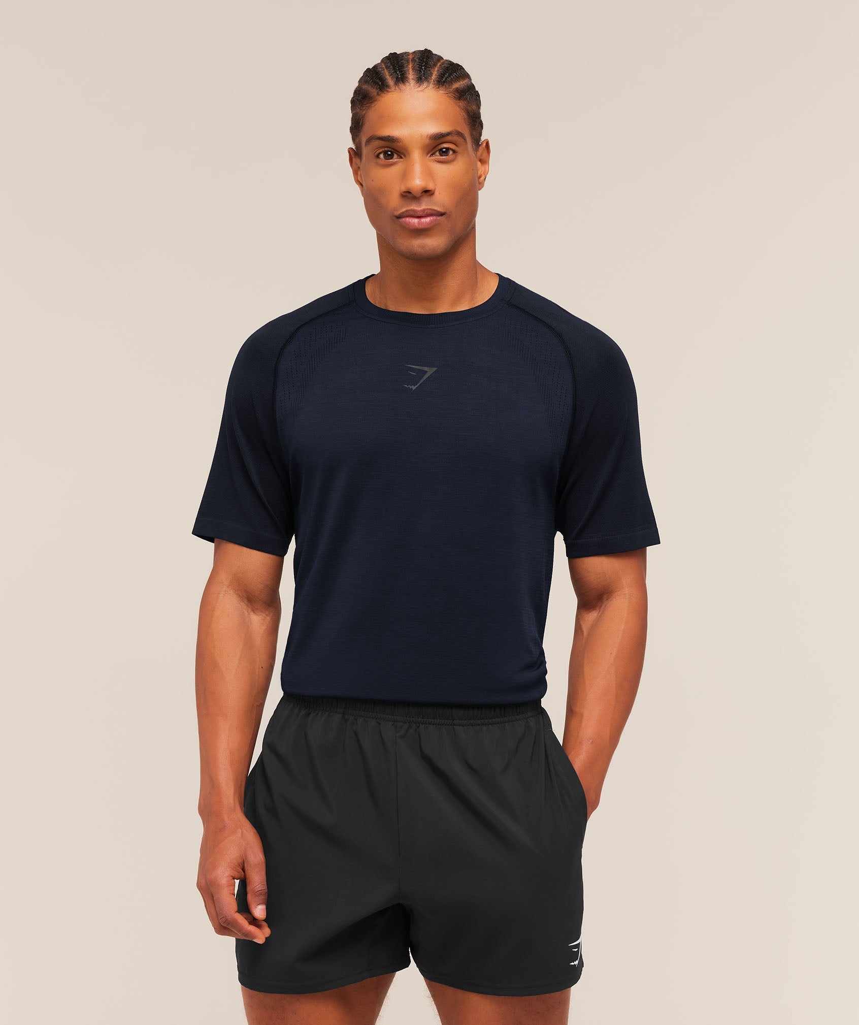 Versatile Seamless T-Shirt - Heavy Blue/Black — imagem 1