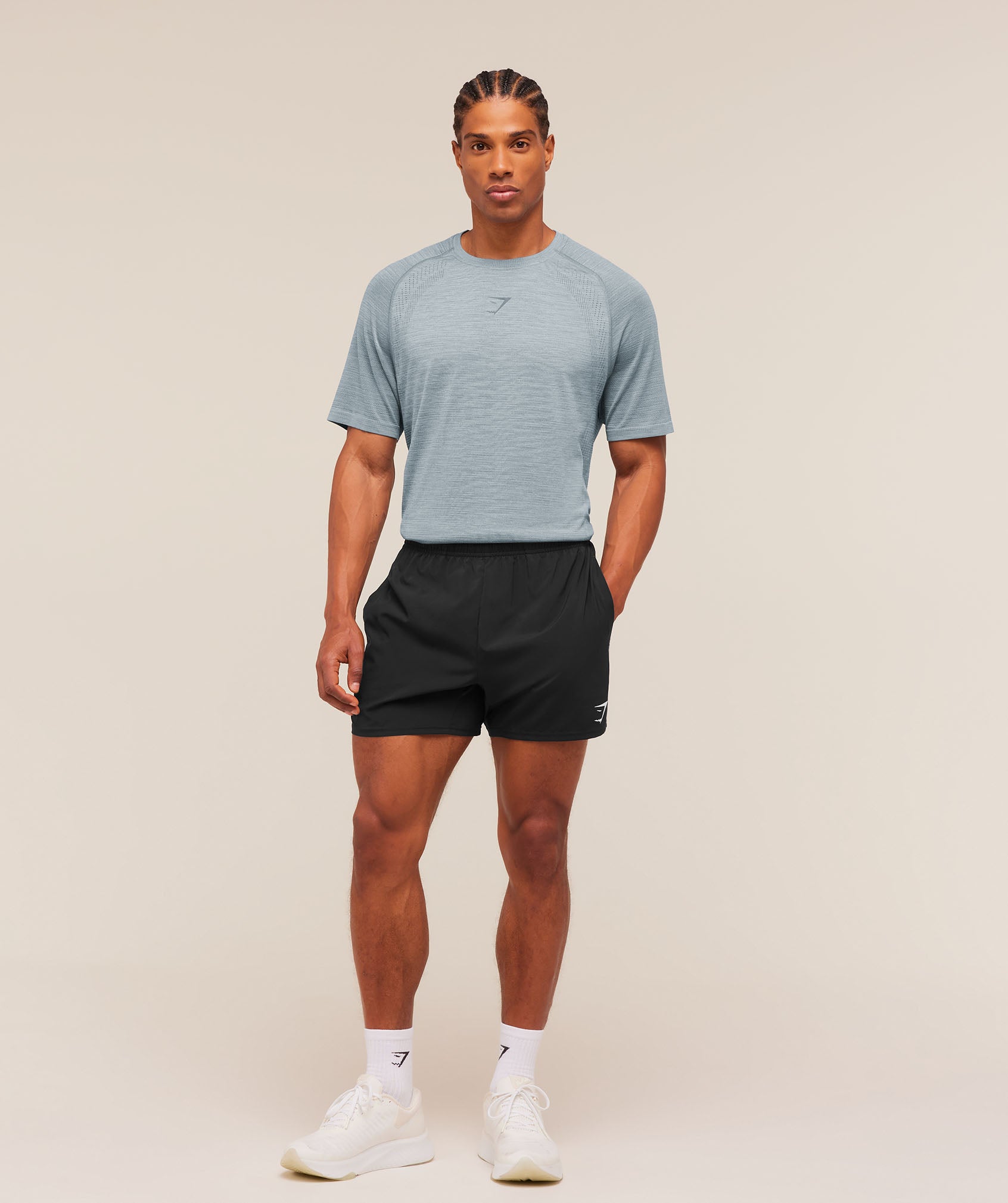Versatile Seamless T-Shirt - Tranquil Blue/Iron Blue — imagem 4