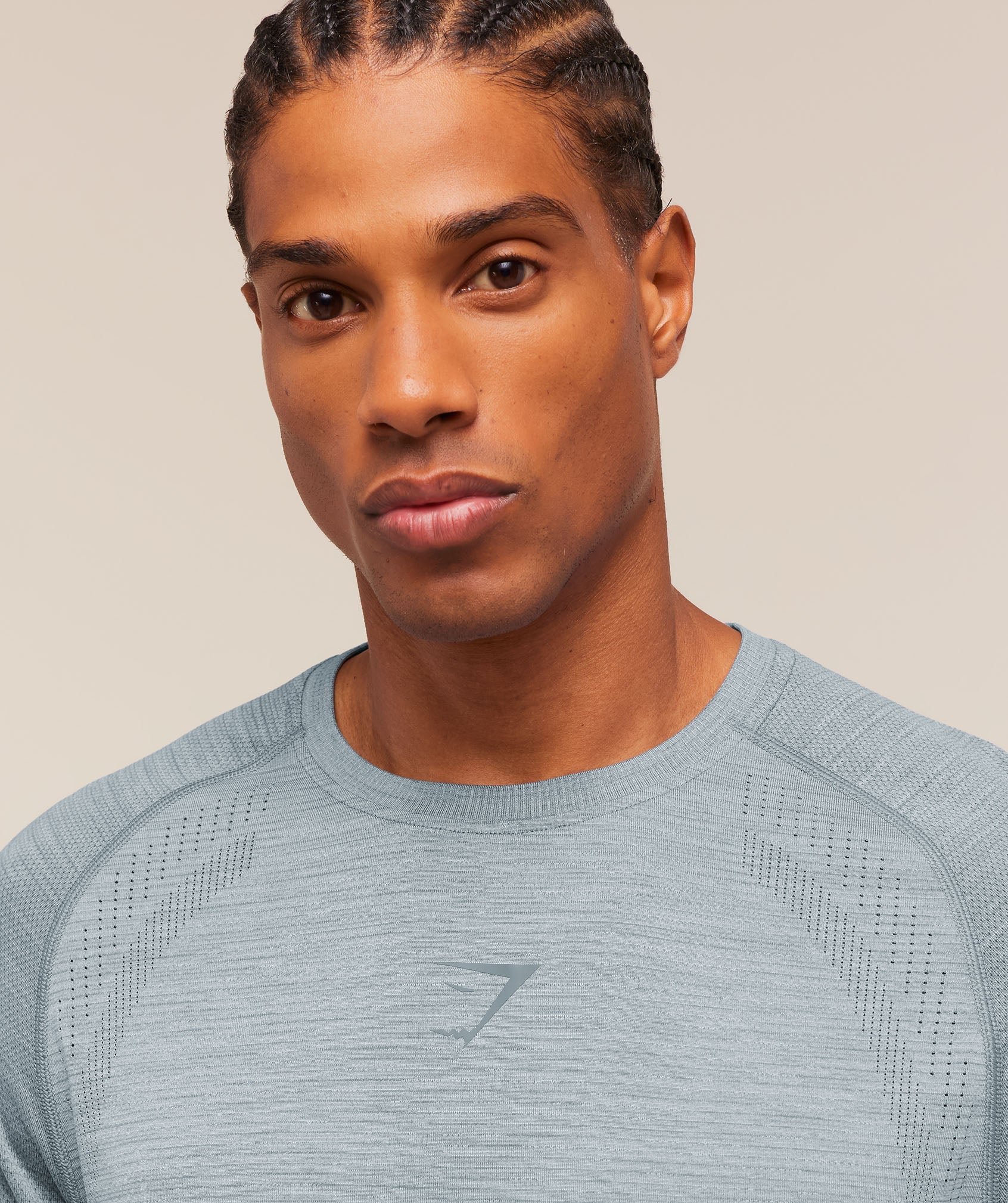 Versatile Seamless T-Shirt - Tranquil Blue/Iron Blue — imagem 5