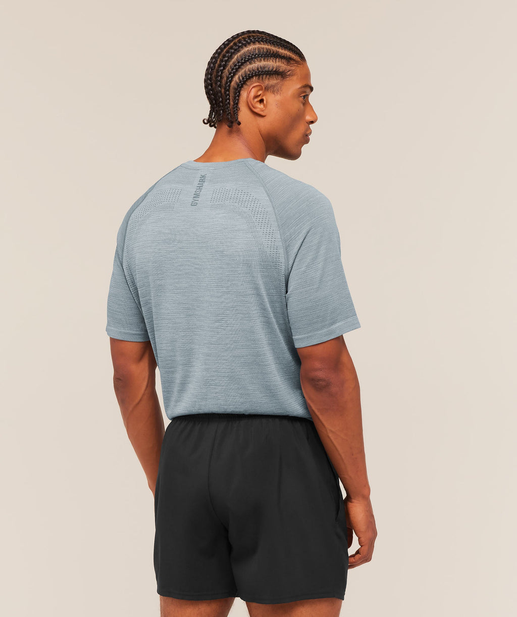 Versatile Seamless T-Shirt - Tranquil Blue/Iron Blue — imagem 2