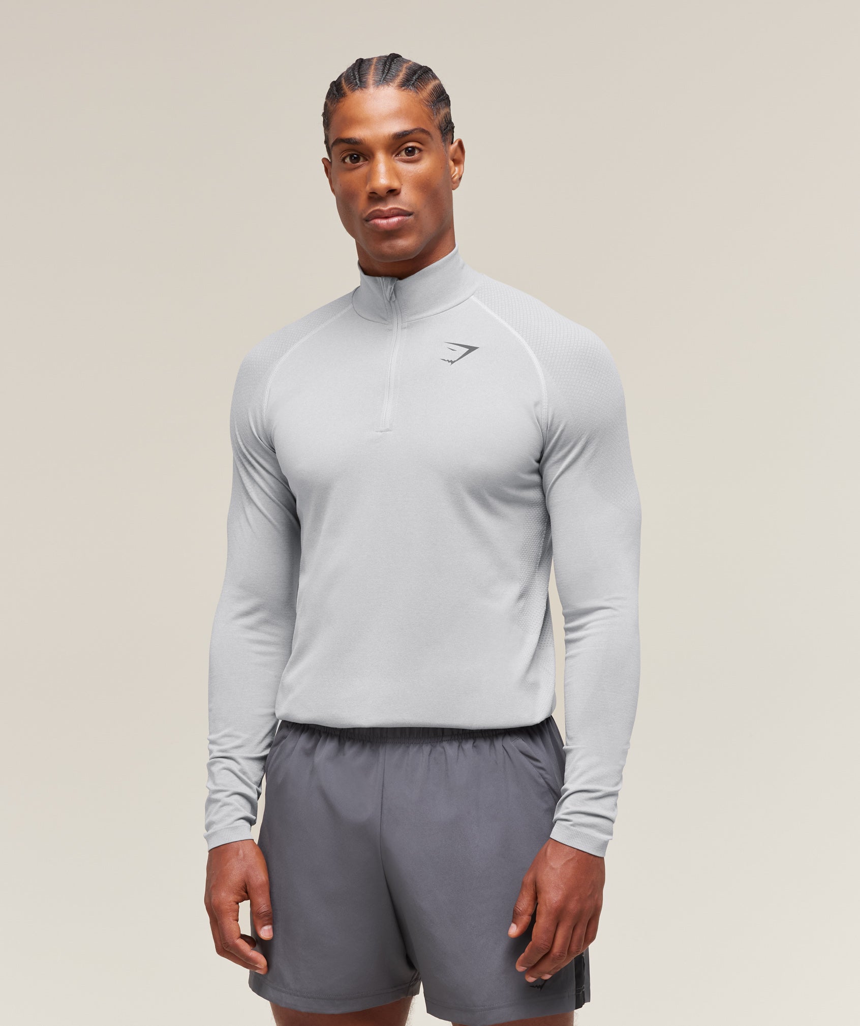 Vital 1/4 Zip - Light Grey/Smokey Grey — imagem 1