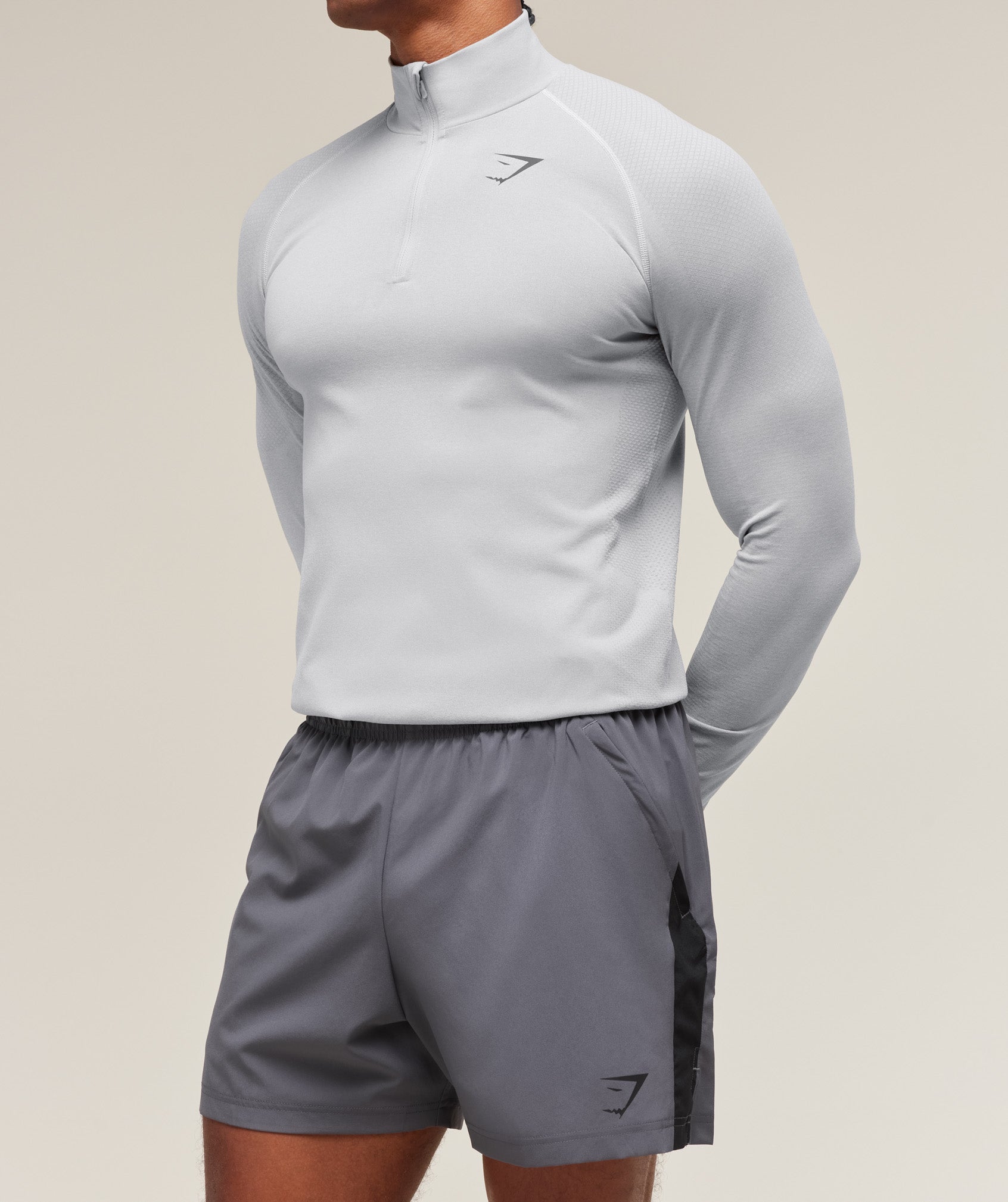 Vital 1/4 Zip - Light Grey/Smokey Grey — imagem 3