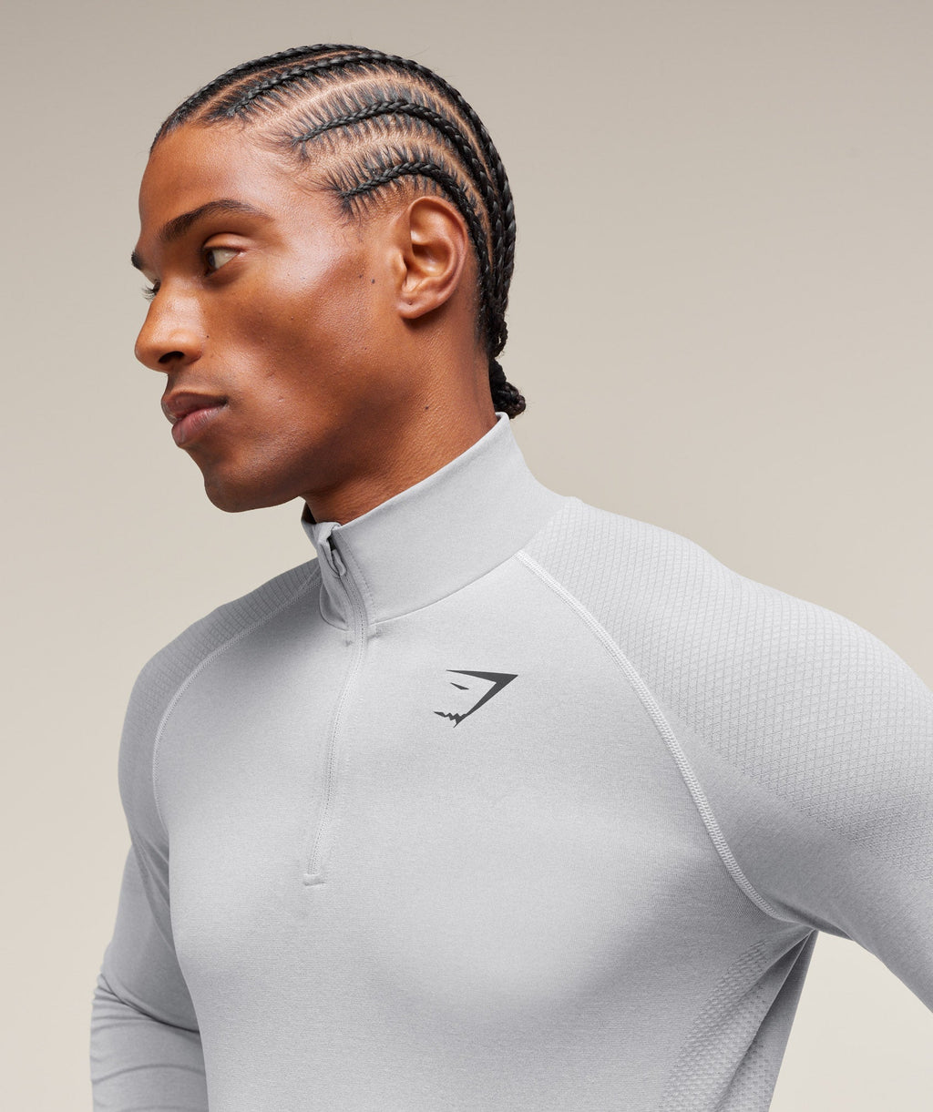 Vital 1/4 Zip - Light Grey/Smokey Grey — imagem 4