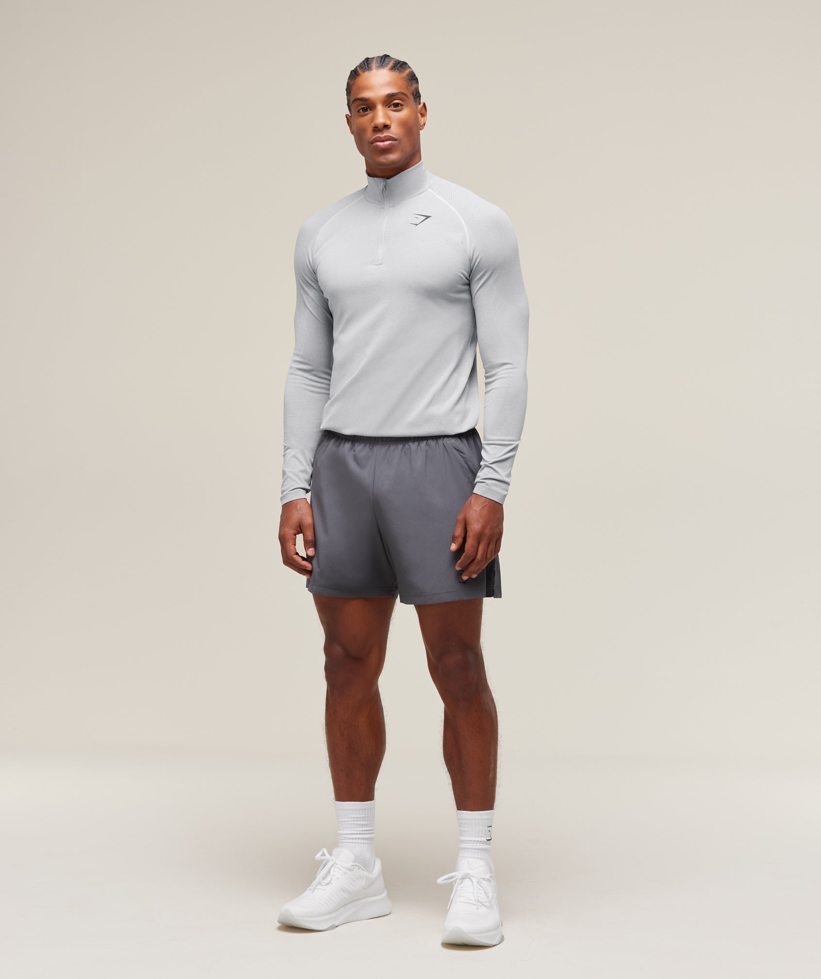 Vital 1/4 Zip - Light Grey/Smokey Grey — imagem 5